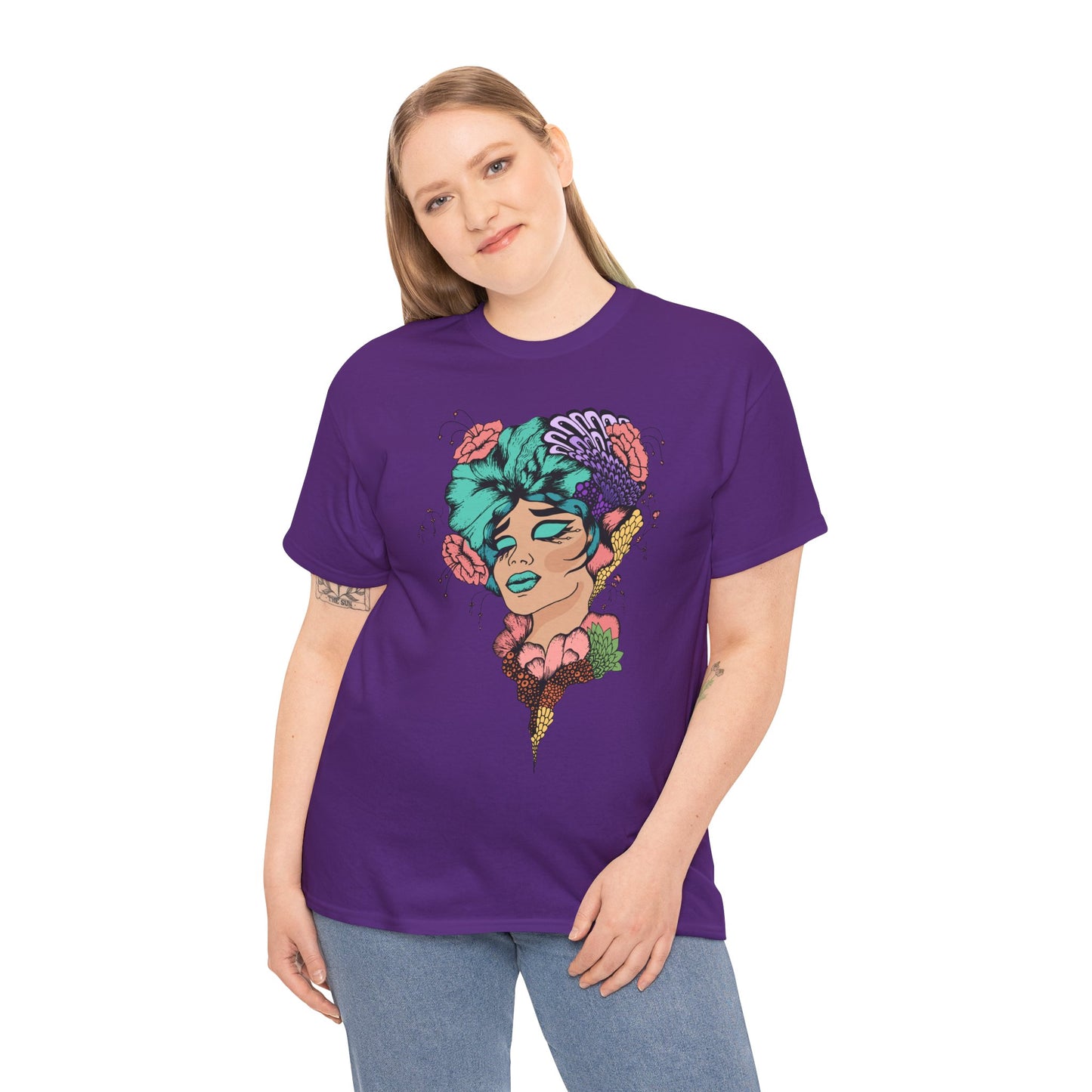 Copy of Colorful Ice Cream Girl Graphic Tee, Summer Vibes T-Shirt, Unique Unisex Casual Top, Trendy Gift for Her, Stylish Art Tee, Festival Wear
