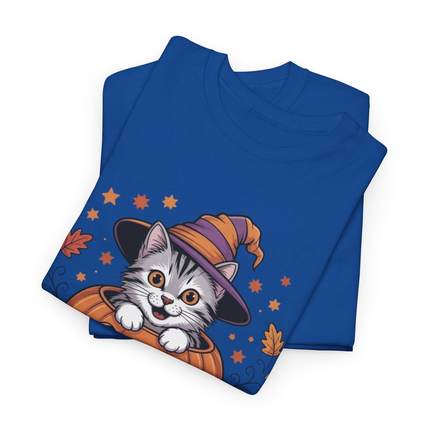 Pumpkin Spice Cat Tee - Cozy Fall T-Shirt, Halloween Shirt, Autumn Fashion, Cat Lover Gift, Cute Graphic Tee