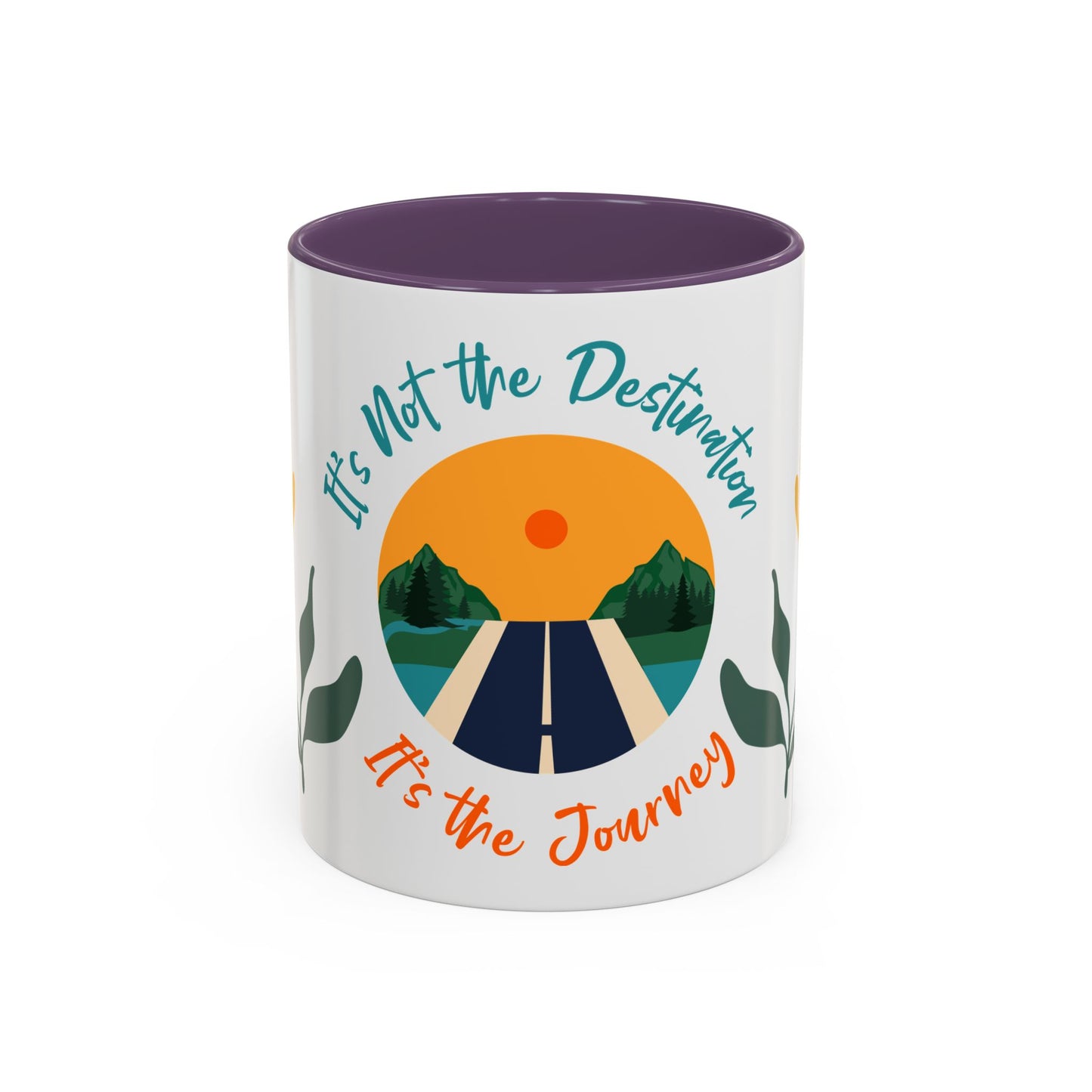 Journey Coffee Mug - Inspirational Accent Mug for Travelers, Road Trip Gift, Motivational Drinkware, Adventure Mug, Nature Coffee Cup