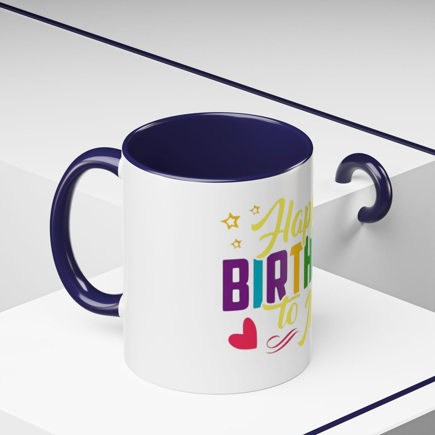Happy Birthday Coffee Mug - Celebrate You, Personalized Gift, Fun Party Drinkware, Self-Care, Colorful Accent Mug