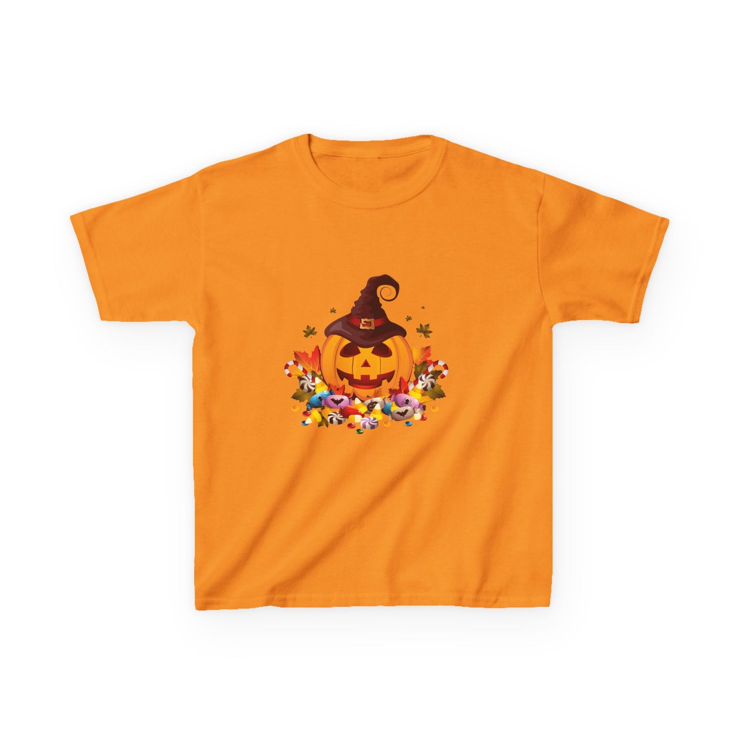 Halloween Pumpkin Kids Tee, Autumn T-Shirt, Spooky Shirt for Kids, Trick or Treat Costume, Fall Festival Clothing