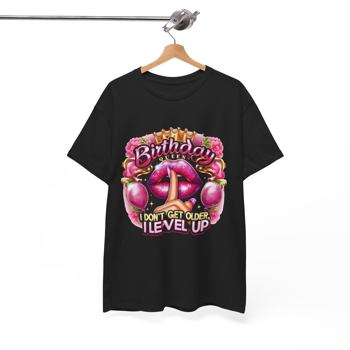 Birthday Level Up Tee, Unisex Heavy Cotton Shirt, Fun Birthday Gift, Retro Gaming Shirt, Celebrate Aging, Quirky Party Attire