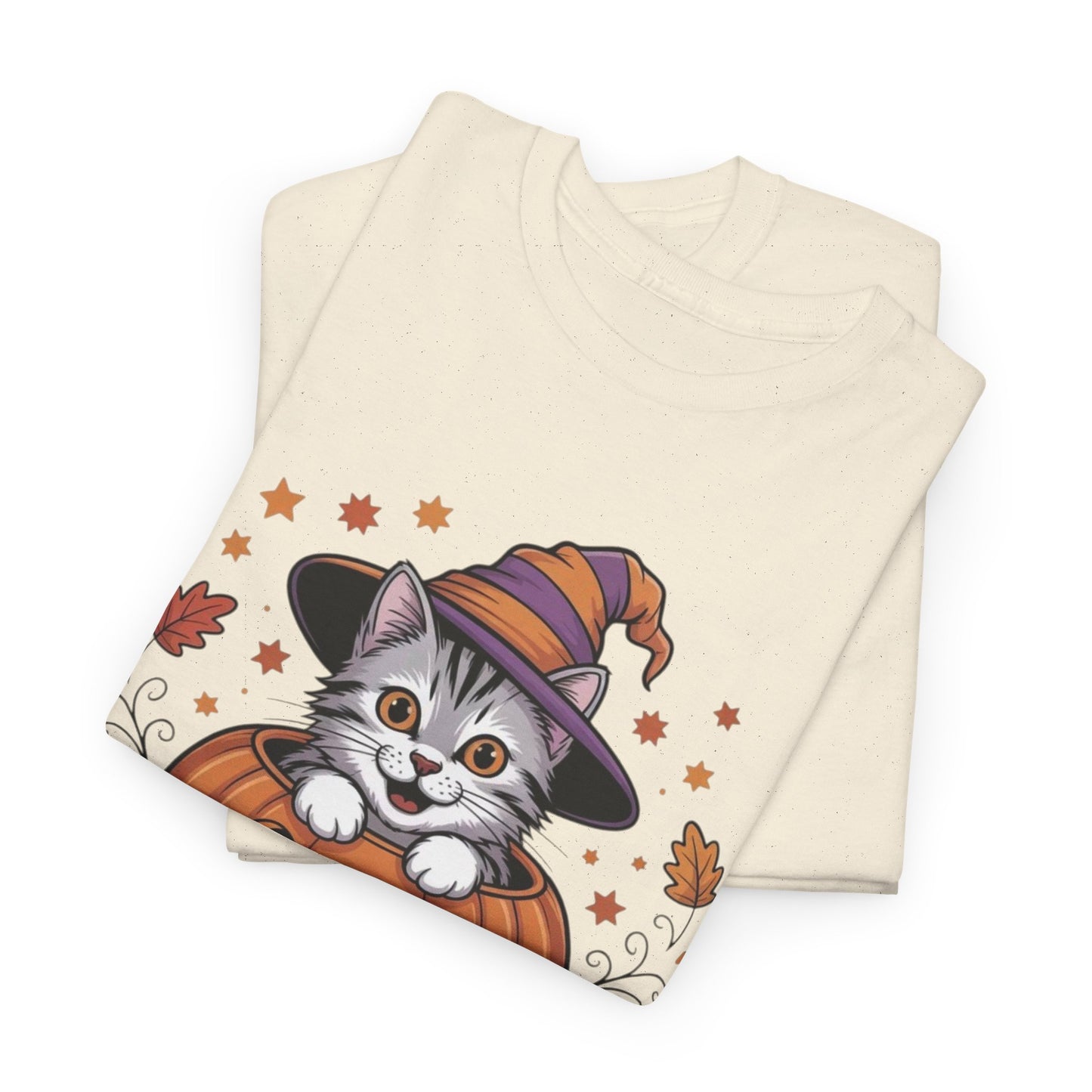 Pumpkin Spice Cat Tee - Cozy Fall T-Shirt, Halloween Shirt, Autumn Fashion, Cat Lover Gift, Cute Graphic Tee