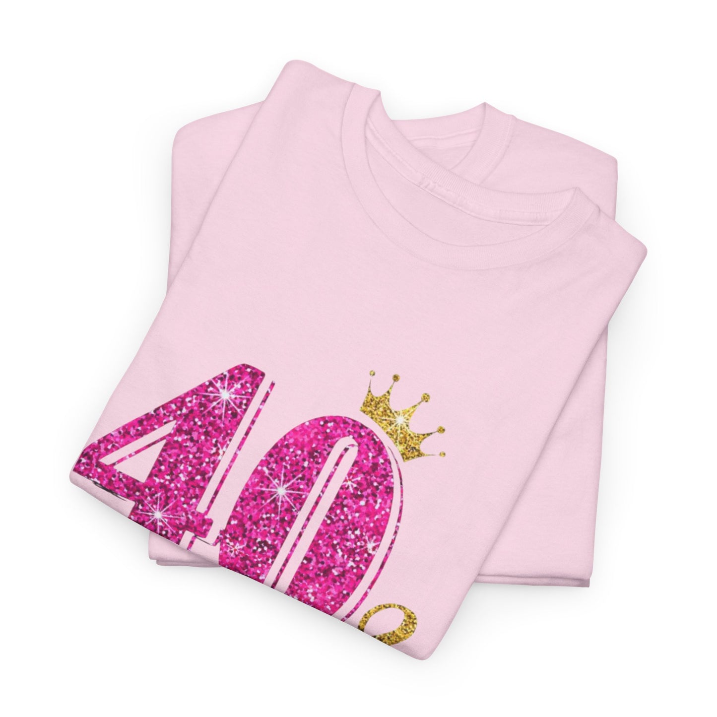 40 & Fabulous Unisex Heavy Cotton Tee | Birthday Gift, Celebration Shirt, Trendy Top, Party Wear, Fashionable Tee