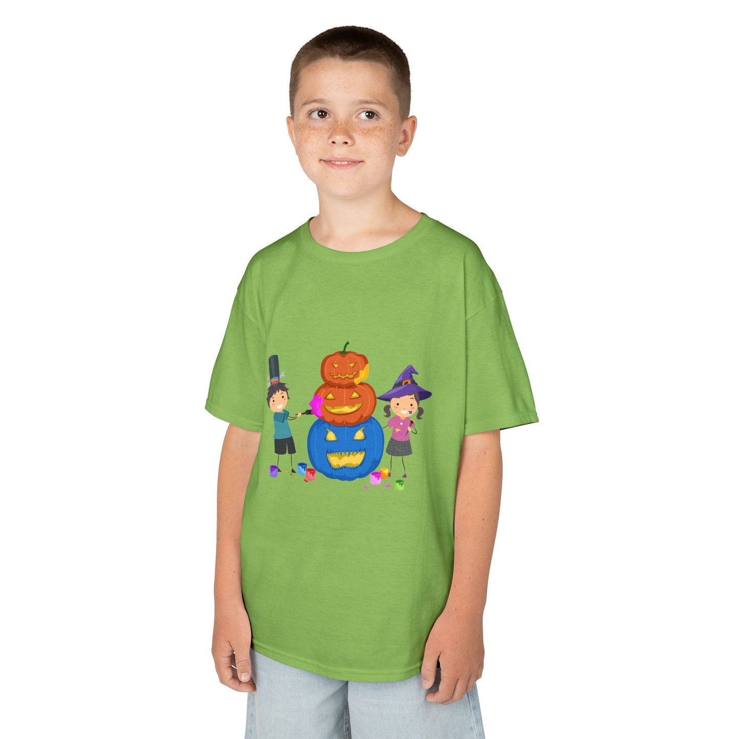 Kids Halloween Tee with Pumpkin Design, Fun Kids Shirt, Halloween Costume Top, Trick or Treat Tee, Spooky Season Apparel, Kid's Party Outfit