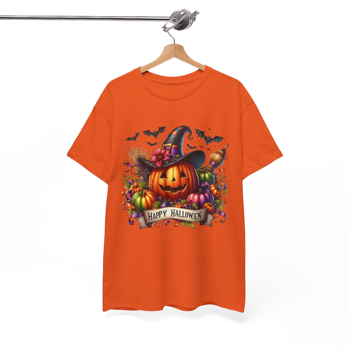 Happy Halloween Unisex Tee, Cozy Halloween Shirt, Pumpkin Graphic Tee, Fall Fashion, Casual Halloween Apparel, Gifts for Halloween Lovers
