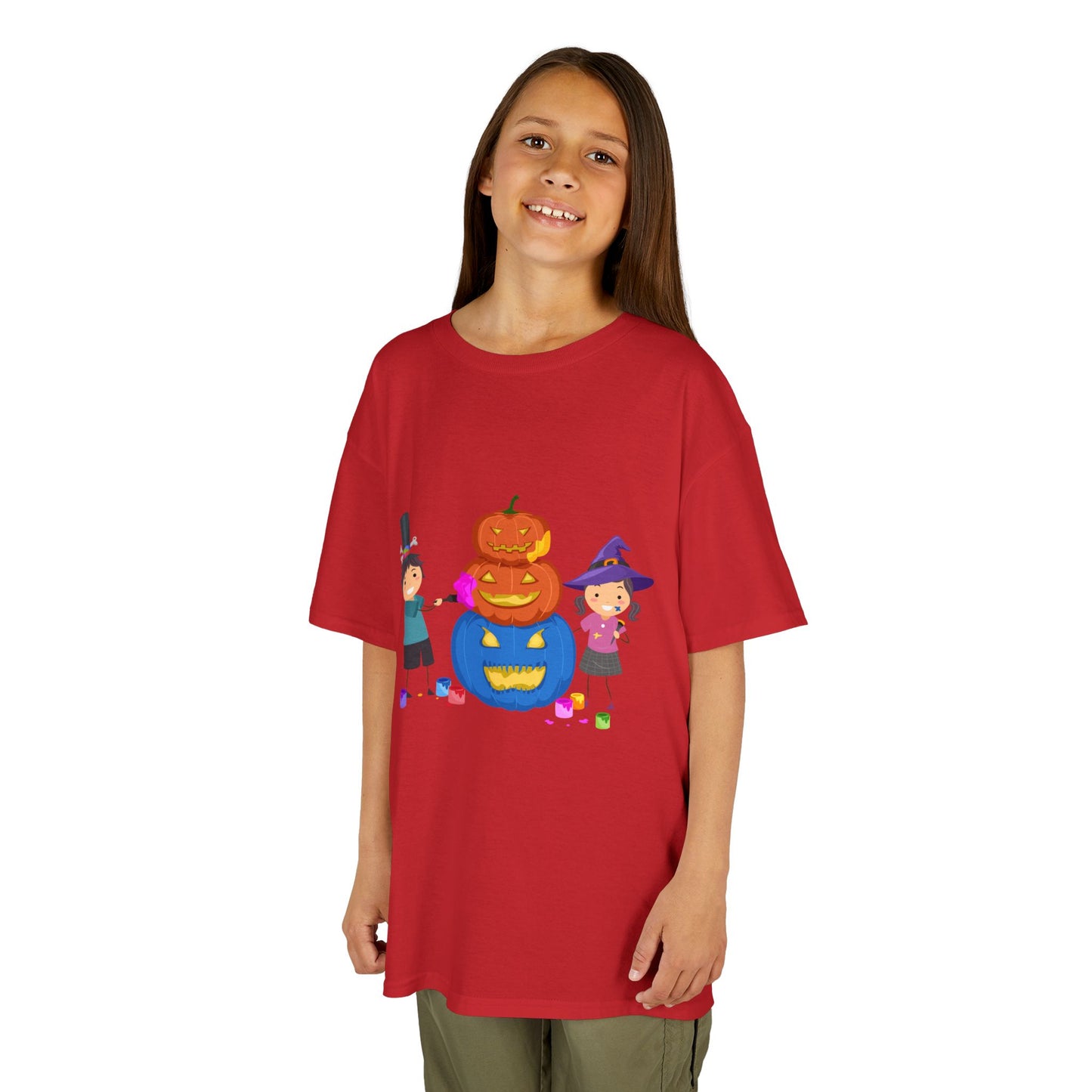 Kids Halloween Tee with Pumpkin Design, Fun Kids Shirt, Halloween Costume Top, Trick or Treat Tee, Spooky Season Apparel, Kid's Party Outfit