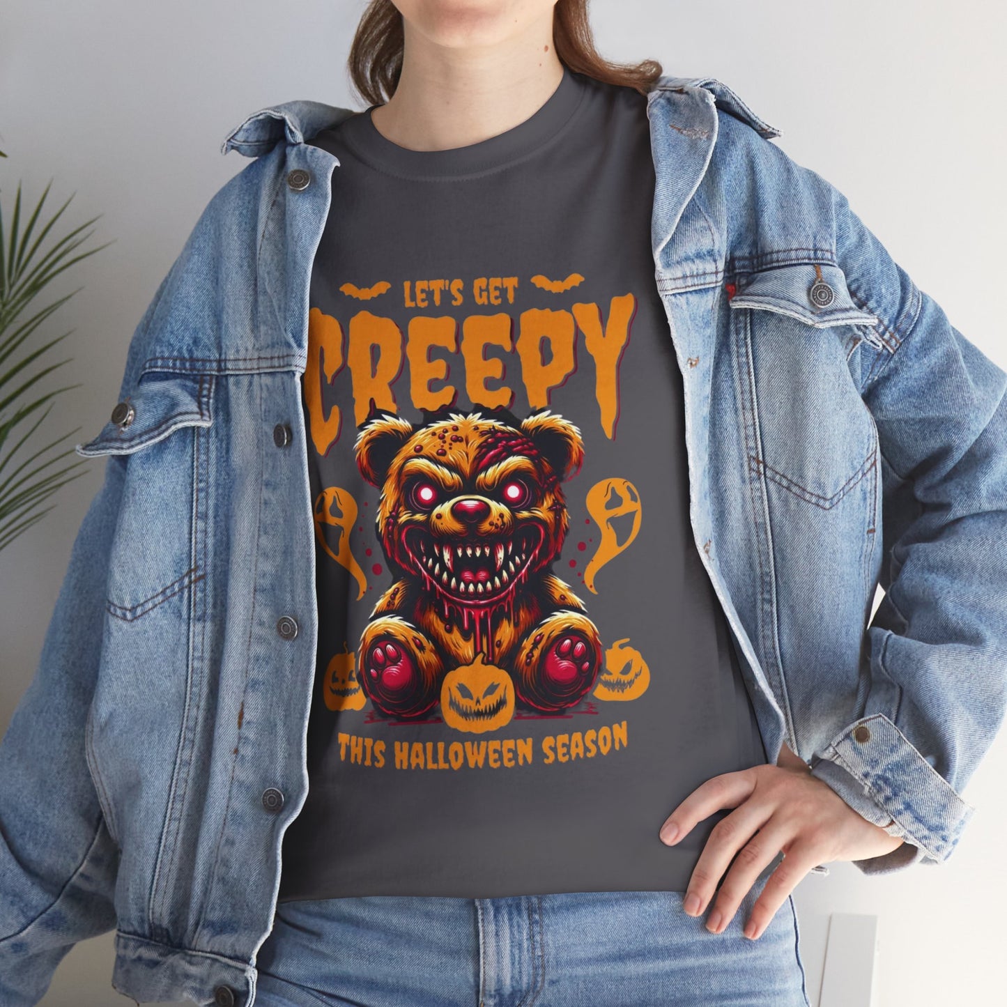 Halloween Creepy Tee, Unisex Halloween T-Shirt, Spooky Graphic Shirt, Fall Fashion, Fun Halloween Outfit, Trick or Treat Tee