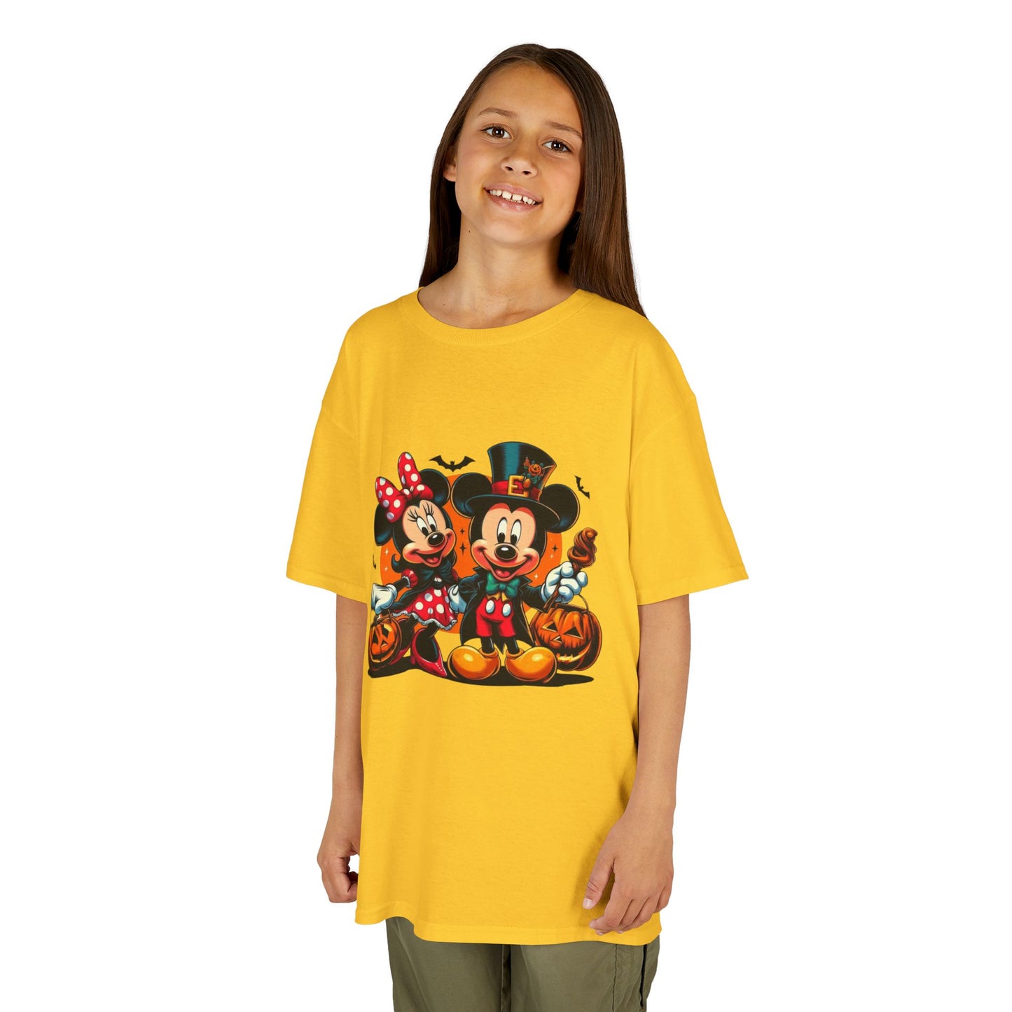 Mickey & Minnie Halloween Kids Tee, Spooky T-Shirt, Pumpkin Costume Top, Trick or Treat Shirt, Fun Kids Halloween Apparel
