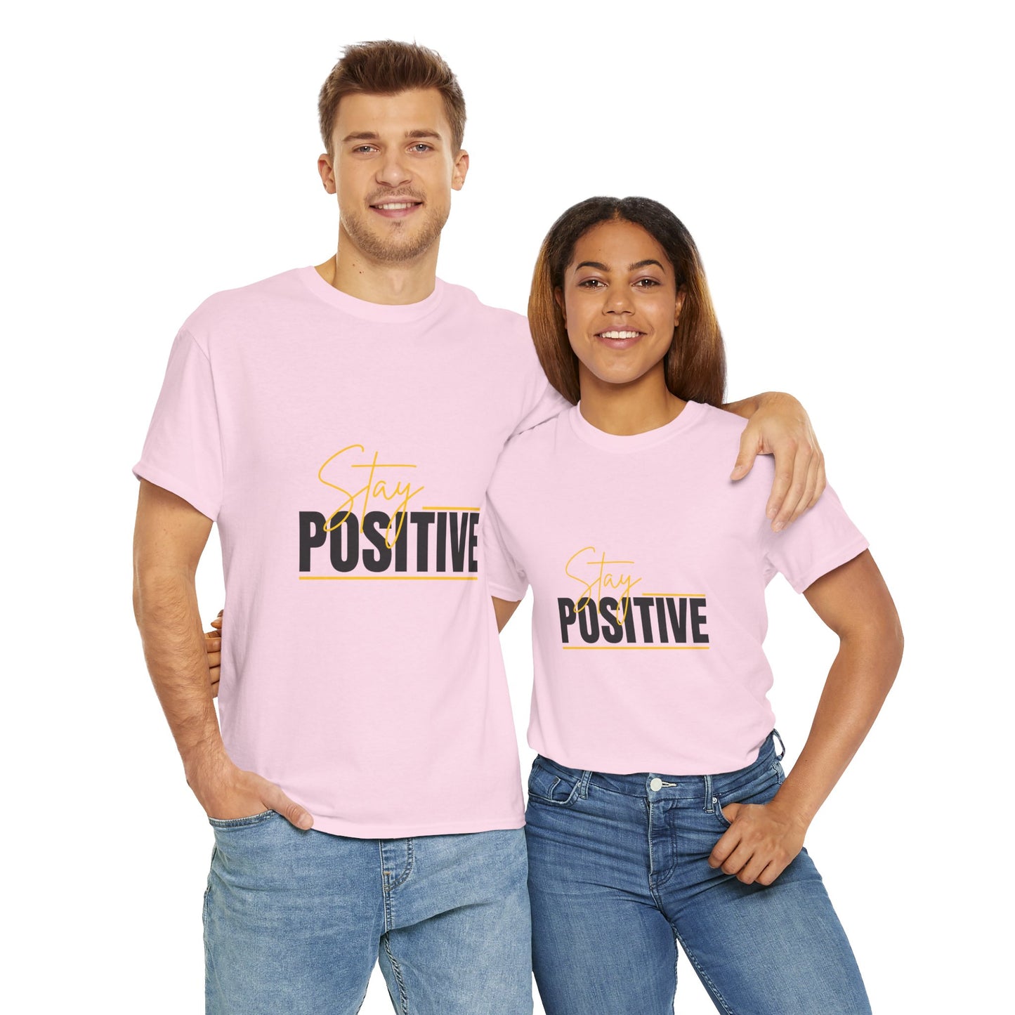 Stay Positive Unisex Tee, Motivational T-Shirt, Inspirational Apparel, Gift for Friends, Positive Vibes Shirt