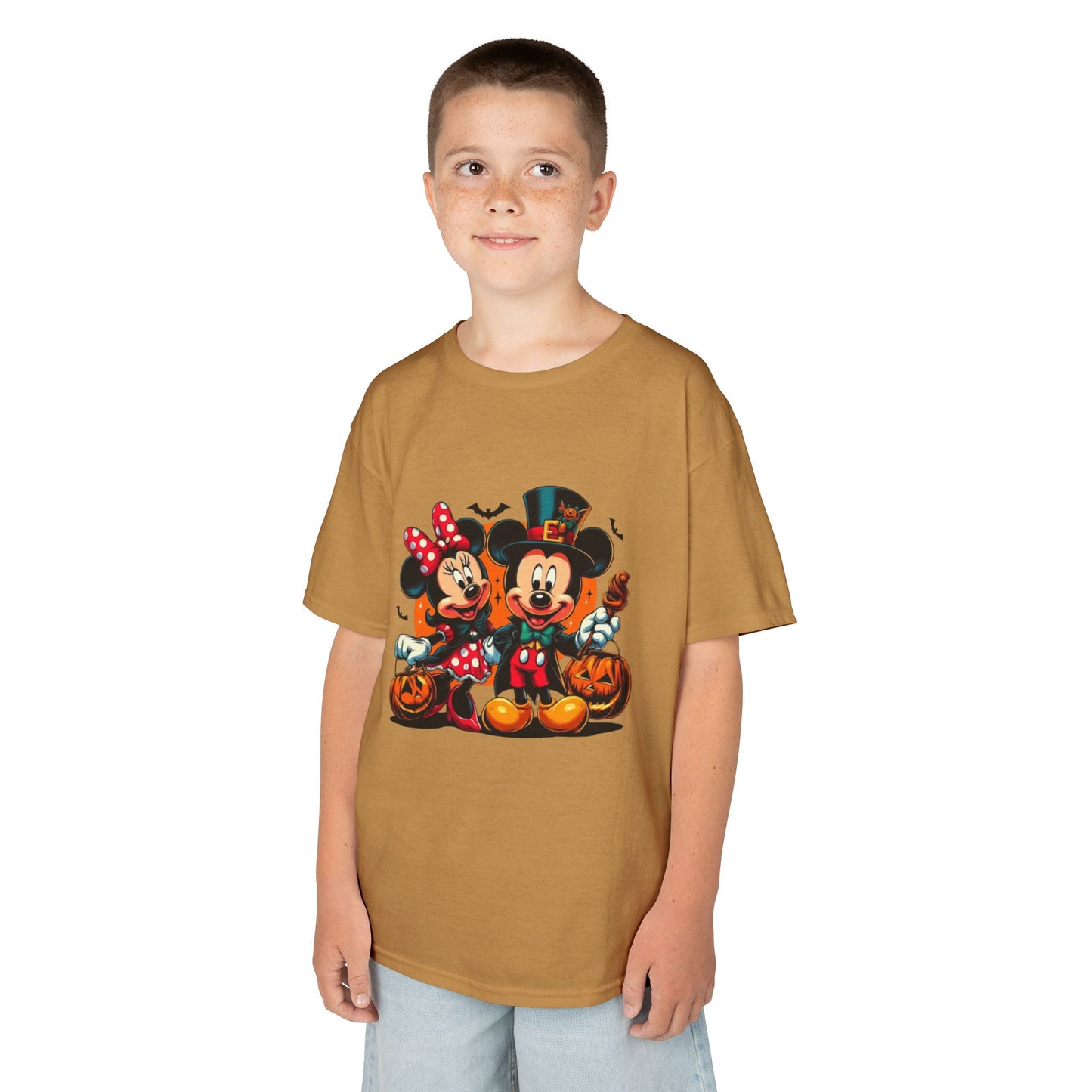 Mickey & Minnie Halloween Kids Tee, Spooky T-Shirt, Pumpkin Costume Top, Trick or Treat Shirt, Fun Kids Halloween Apparel