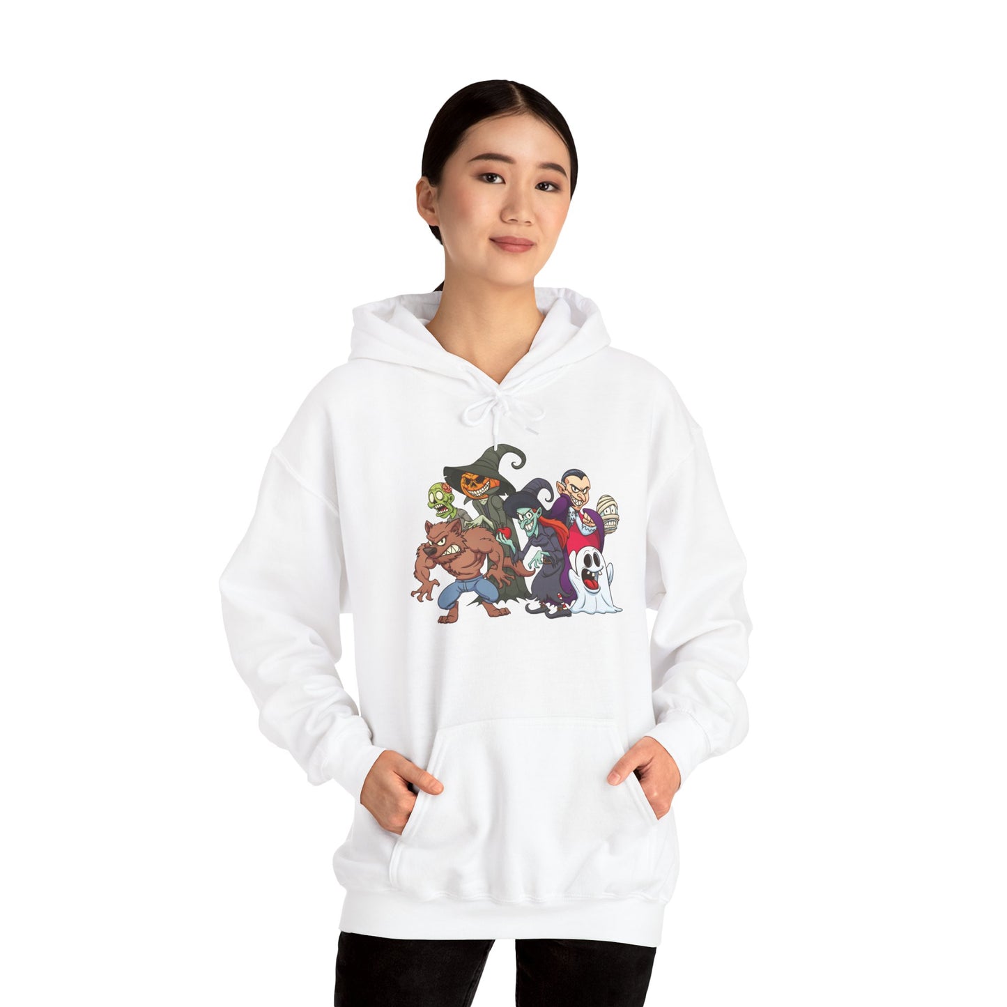 Spooky Cartoon Characters Unisex Hoodie, Halloween Sweatshirt, Graphic Tee, Fall Fashion, Gift for Fans