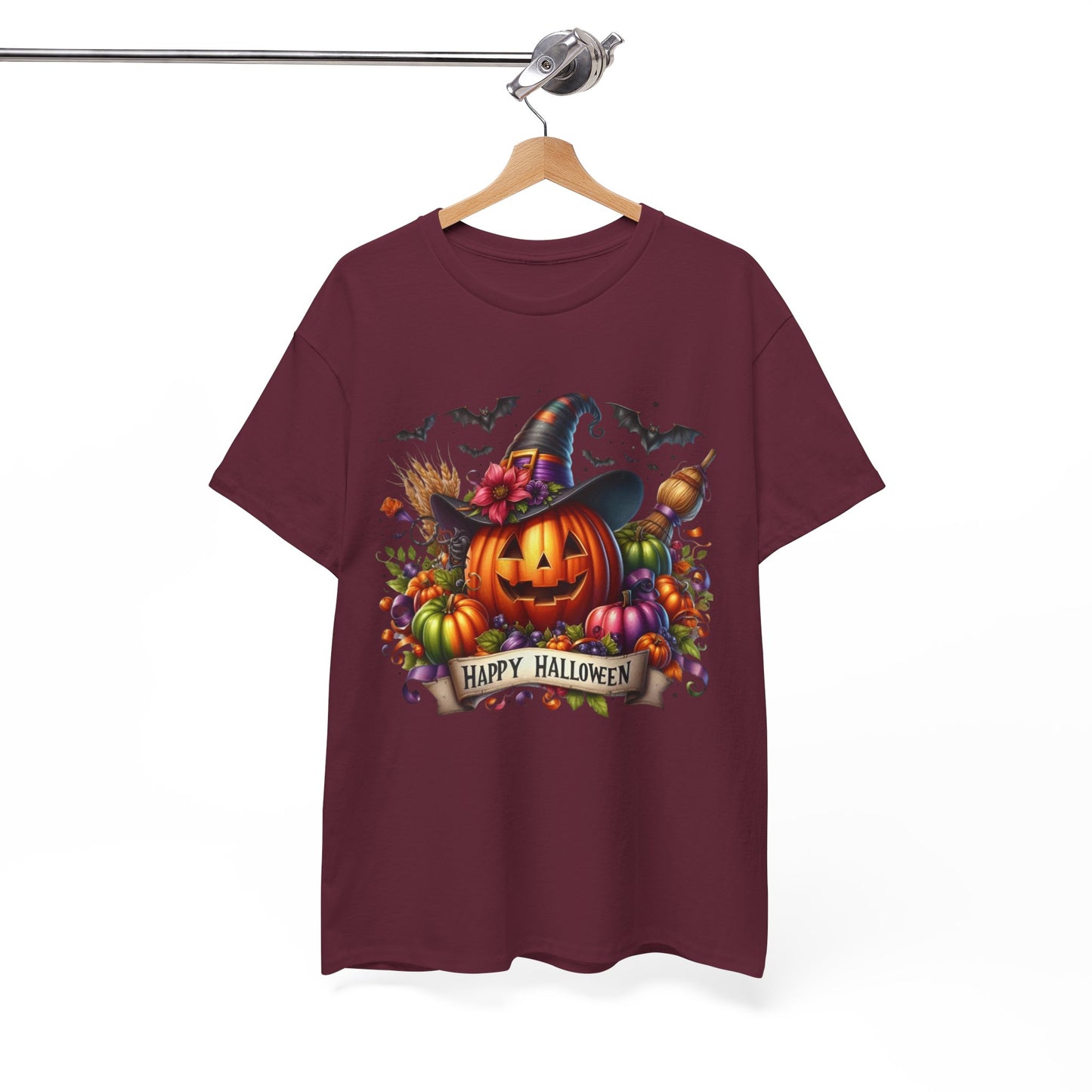 Happy Halloween Unisex Tee, Cozy Halloween Shirt, Pumpkin Graphic Tee, Fall Fashion, Casual Halloween Apparel, Gifts for Halloween Lovers