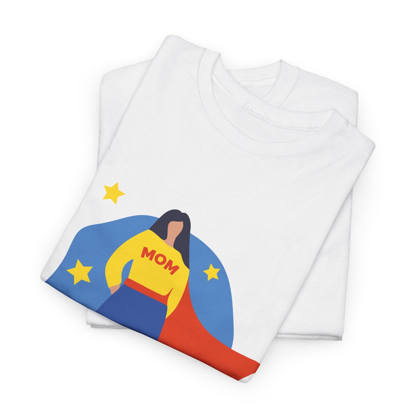 Super Mom Unisex Heavy Cotton Tee, Gift for Moms, Mother's Day Tee, Family Gathering Shirt, Casual Wear, Fun Graphic T-Shirt