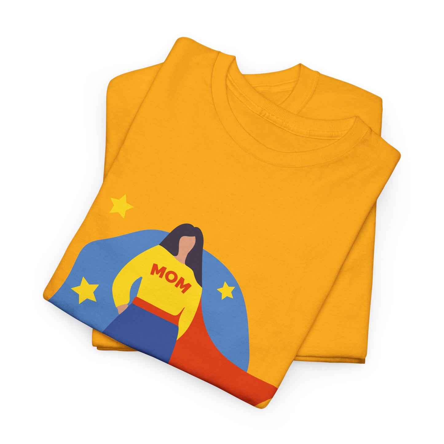 Super Mom Unisex Heavy Cotton Tee, Gift for Moms, Mother's Day Tee, Family Gathering Shirt, Casual Wear, Fun Graphic T-Shirt
