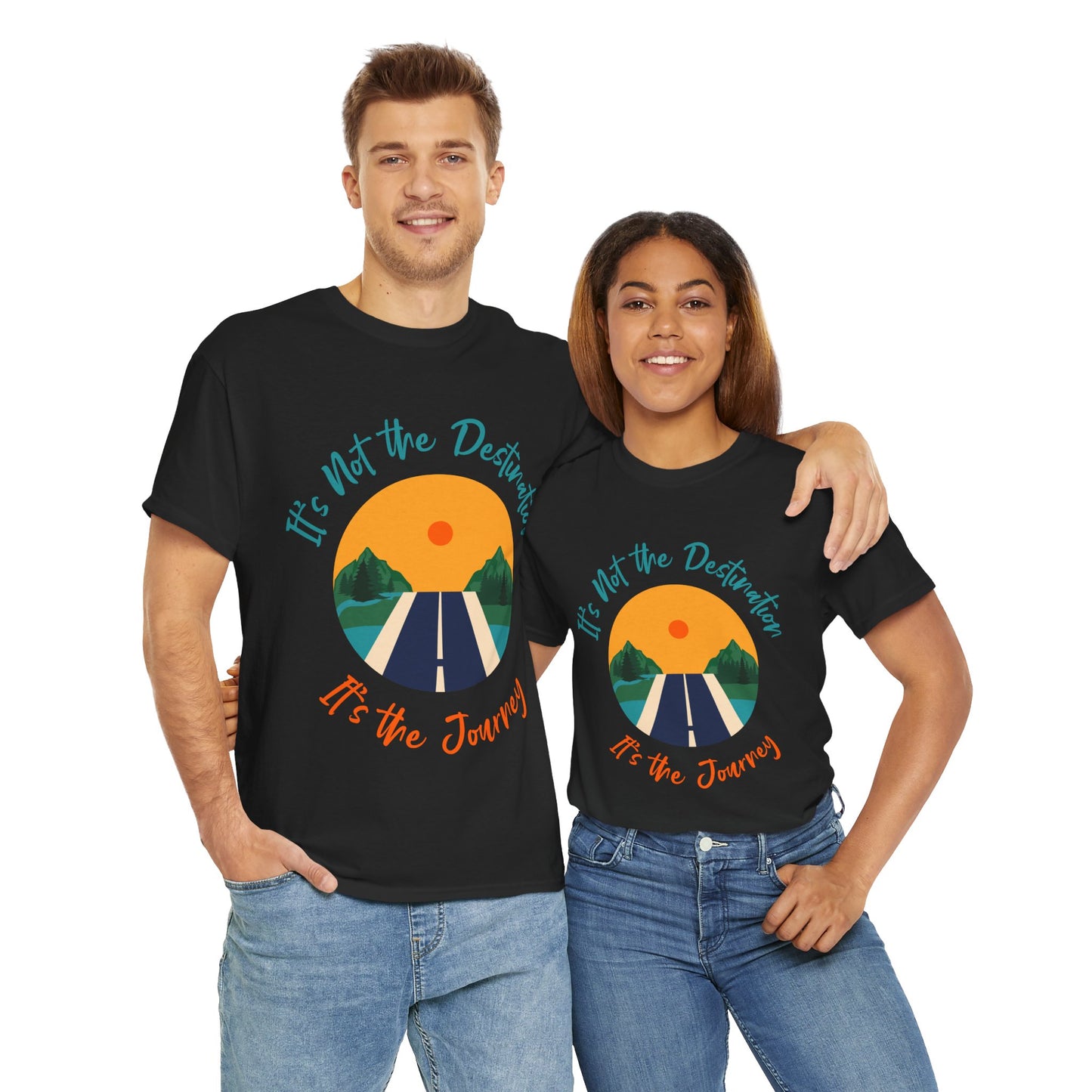 Journey-Themed Unisex Cotton Tee, Travel Shirt, Adventure Clothing, Gift for Travelers, Inspirational Tee, Road Trip Shirt