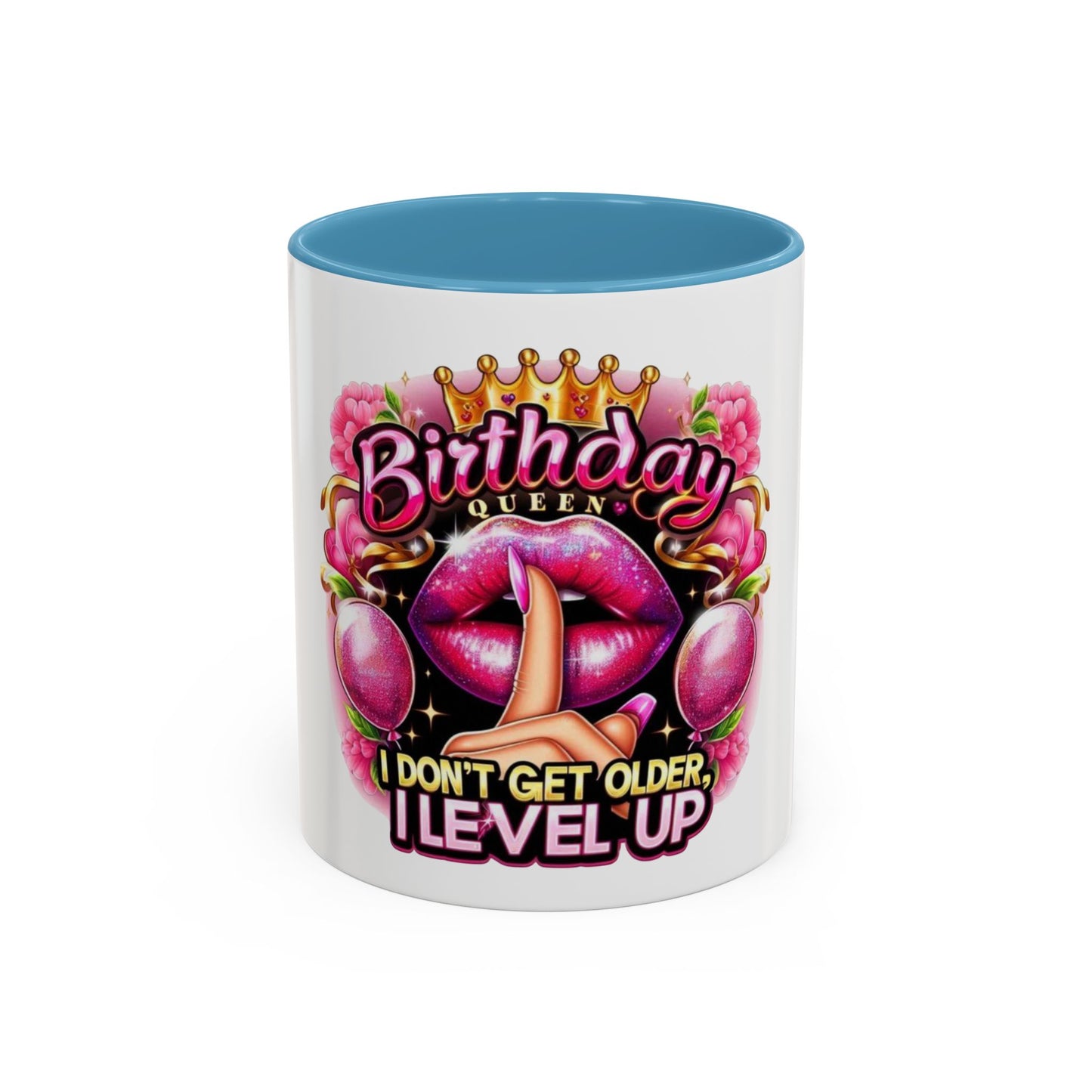 Birthday Queen Coffee Mug - Sassy Gift for Her, Fun Birthday Mug, Level Up Your Morning, Perfect for Celebrations, Unique Drinkware