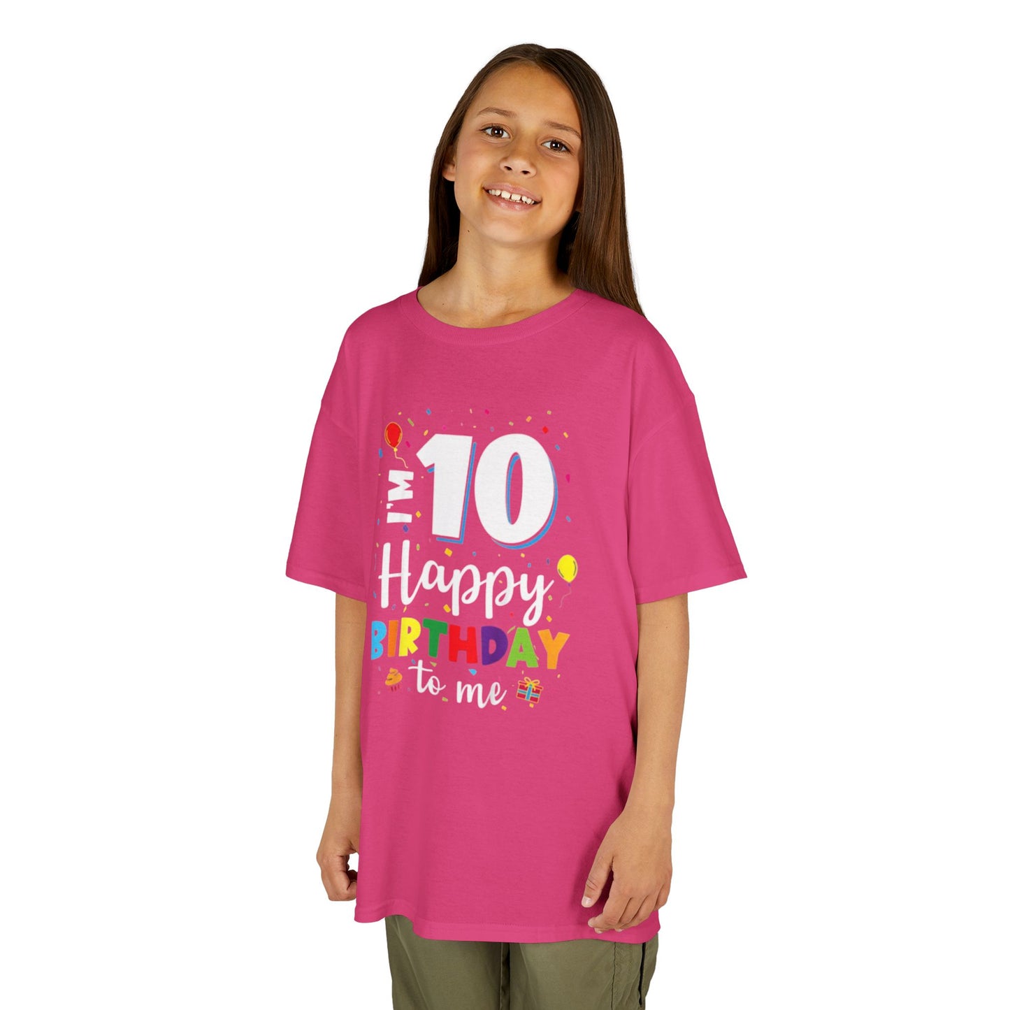 Kids Birthday Tee, Fun Birthday Shirt for Kids, 10th Birthday Party Gift, Colorful Celebration Top, Playful Kidswear