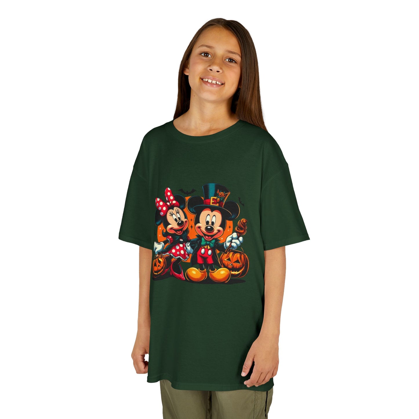 Mickey & Minnie Halloween Kids Tee, Spooky T-Shirt, Pumpkin Costume Top, Trick or Treat Shirt, Fun Kids Halloween Apparel
