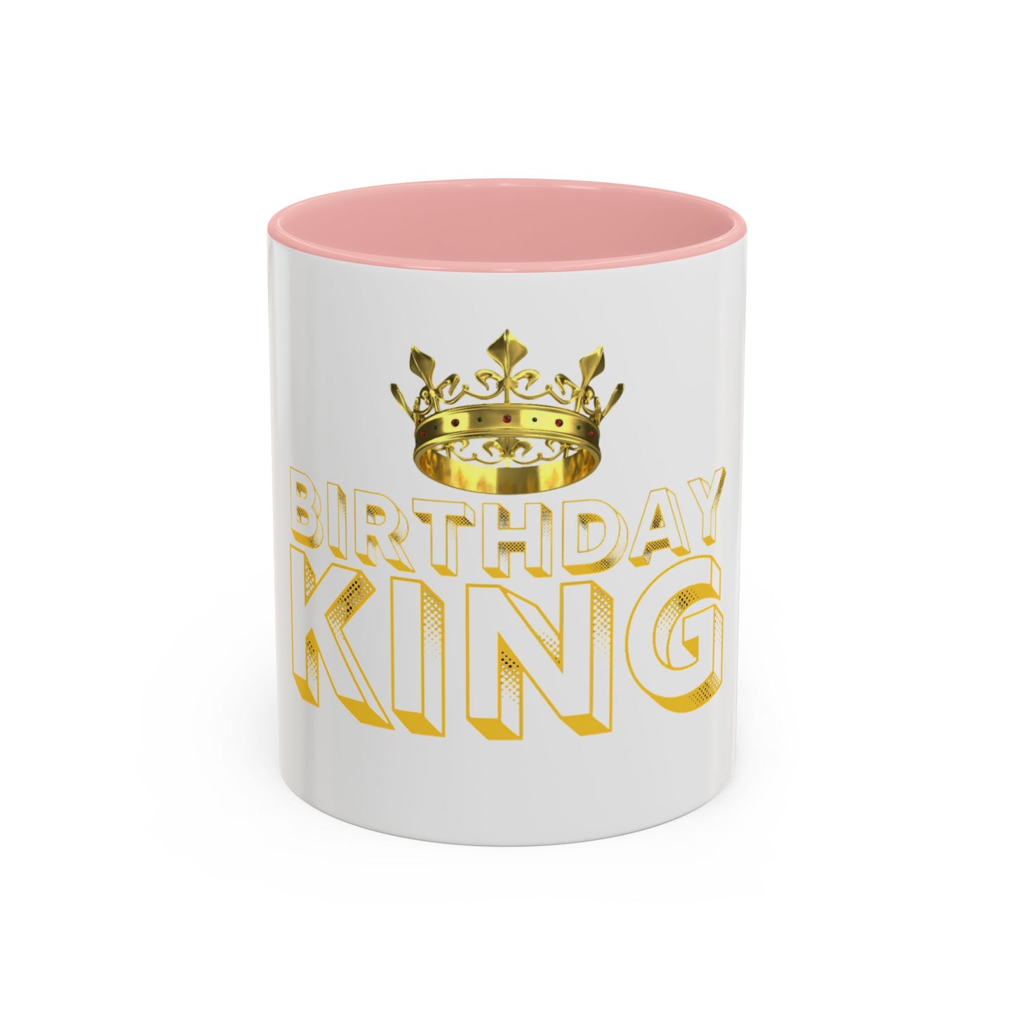 Birthday King Accent Coffee Mug - Celebrate, Gift, Black Mug, Crown Design, Funny Mug, 11oz, 15oz