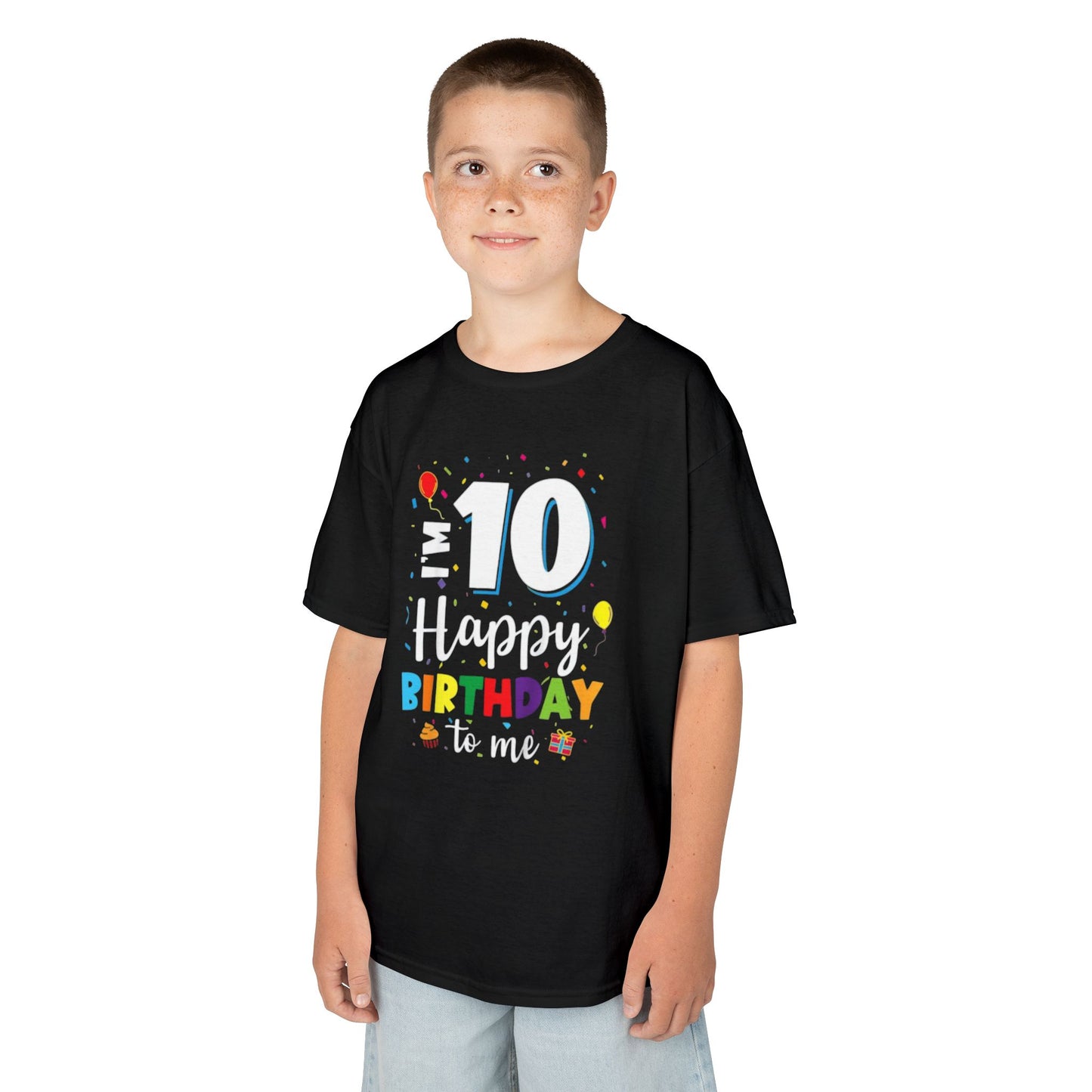 Kids Birthday Tee, Fun Birthday Shirt for Kids, 10th Birthday Party Gift, Colorful Celebration Top, Playful Kidswear