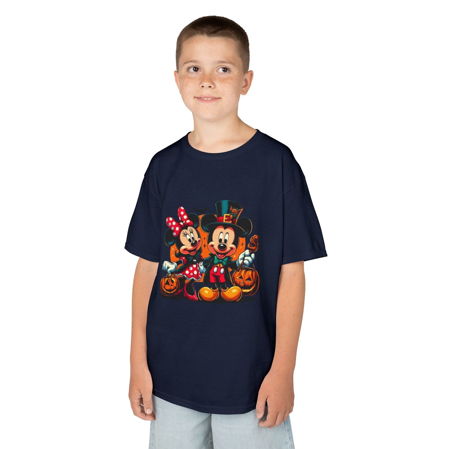 Mickey & Minnie Halloween Kids Tee, Spooky T-Shirt, Pumpkin Costume Top, Trick or Treat Shirt, Fun Kids Halloween Apparel