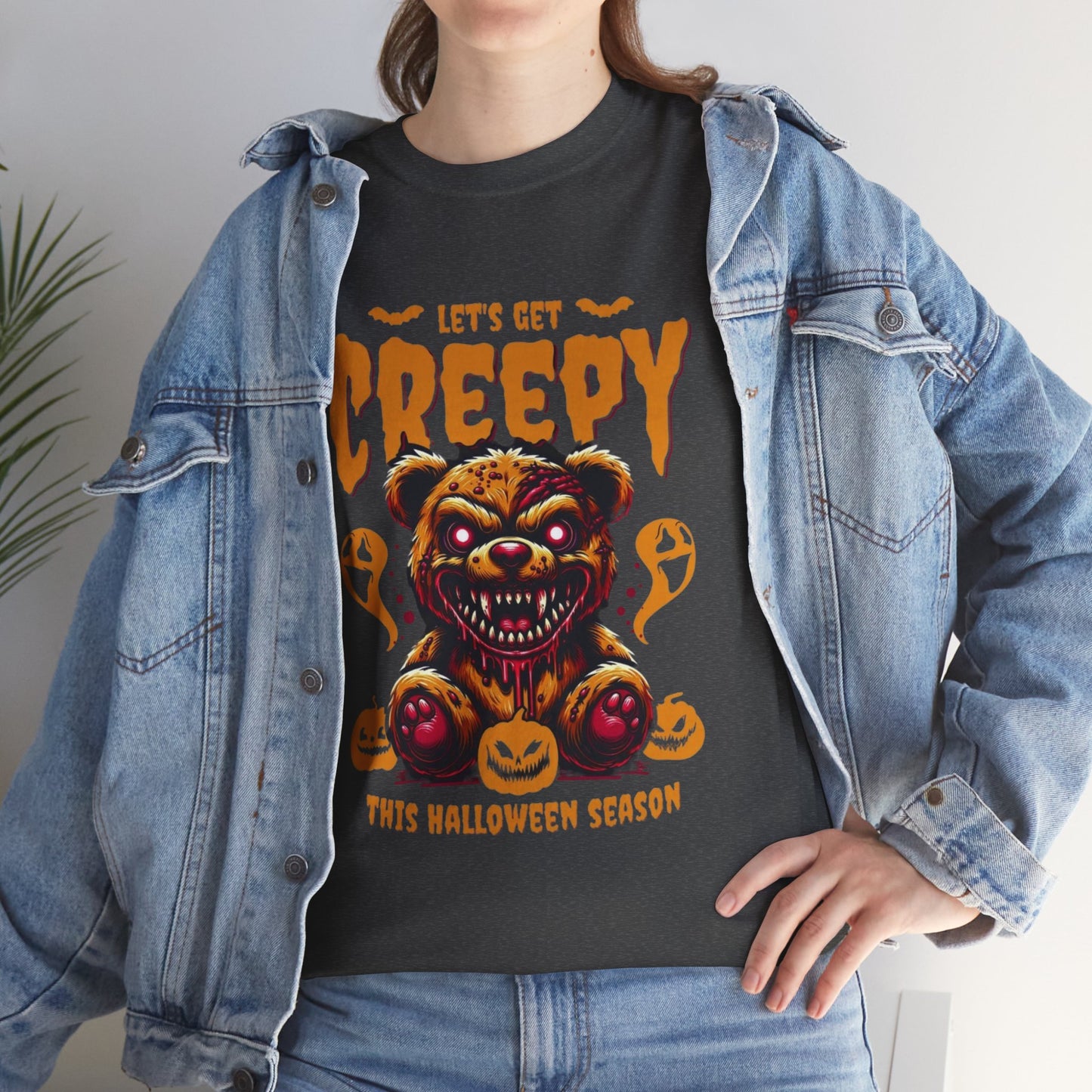 Halloween Creepy Tee, Unisex Halloween T-Shirt, Spooky Graphic Shirt, Fall Fashion, Fun Halloween Outfit, Trick or Treat Tee