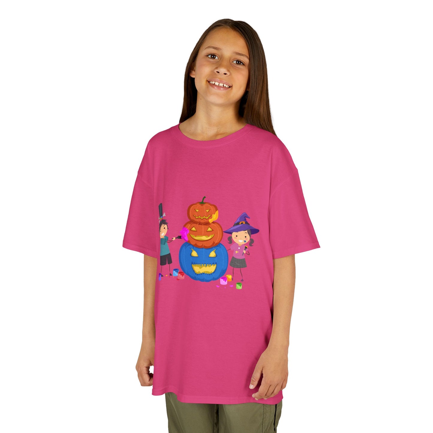 Kids Halloween Tee with Pumpkin Design, Fun Kids Shirt, Halloween Costume Top, Trick or Treat Tee, Spooky Season Apparel, Kid's Party Outfit