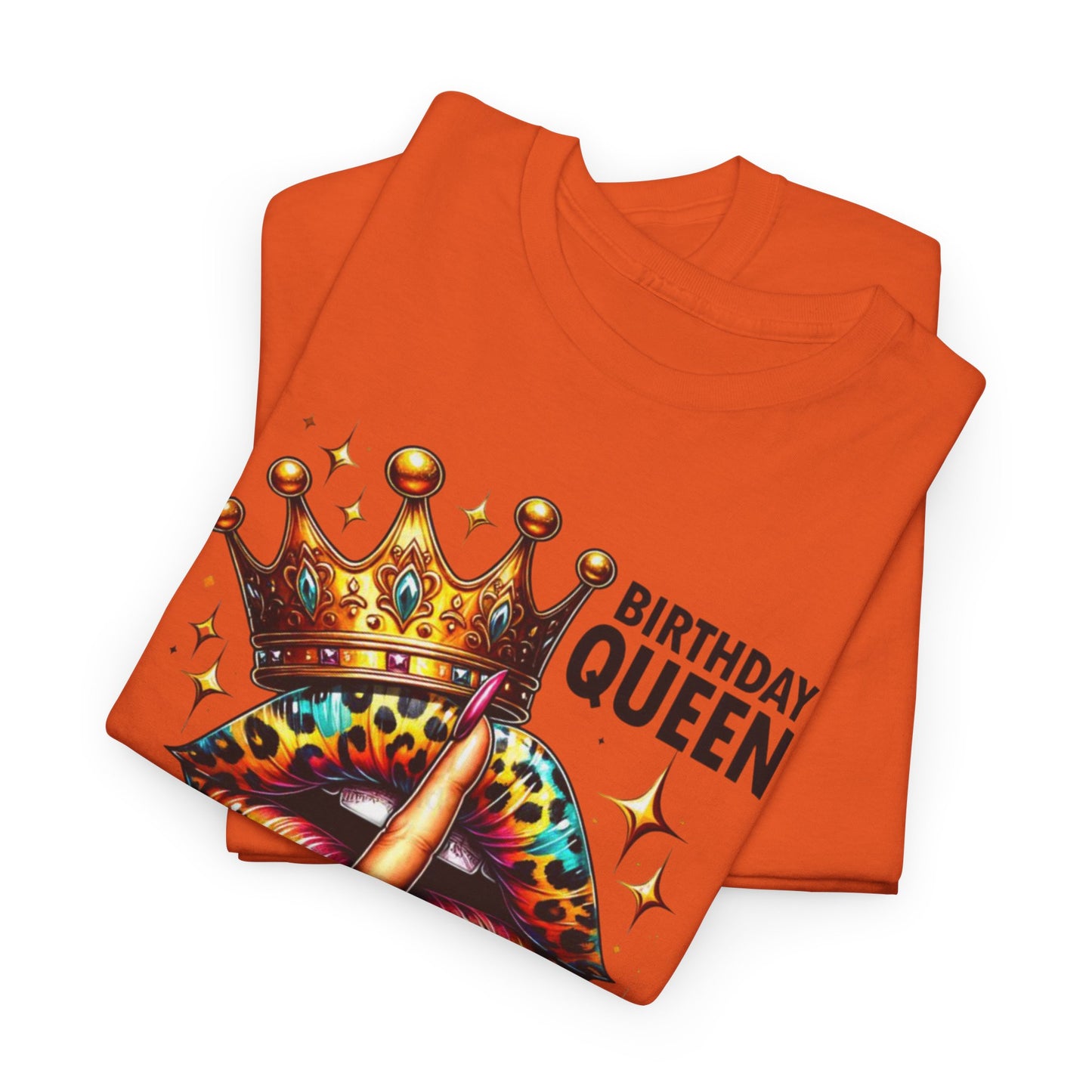 Unisex Heavy Cotton Tee, "Birthday Queen I don't get older I level up".