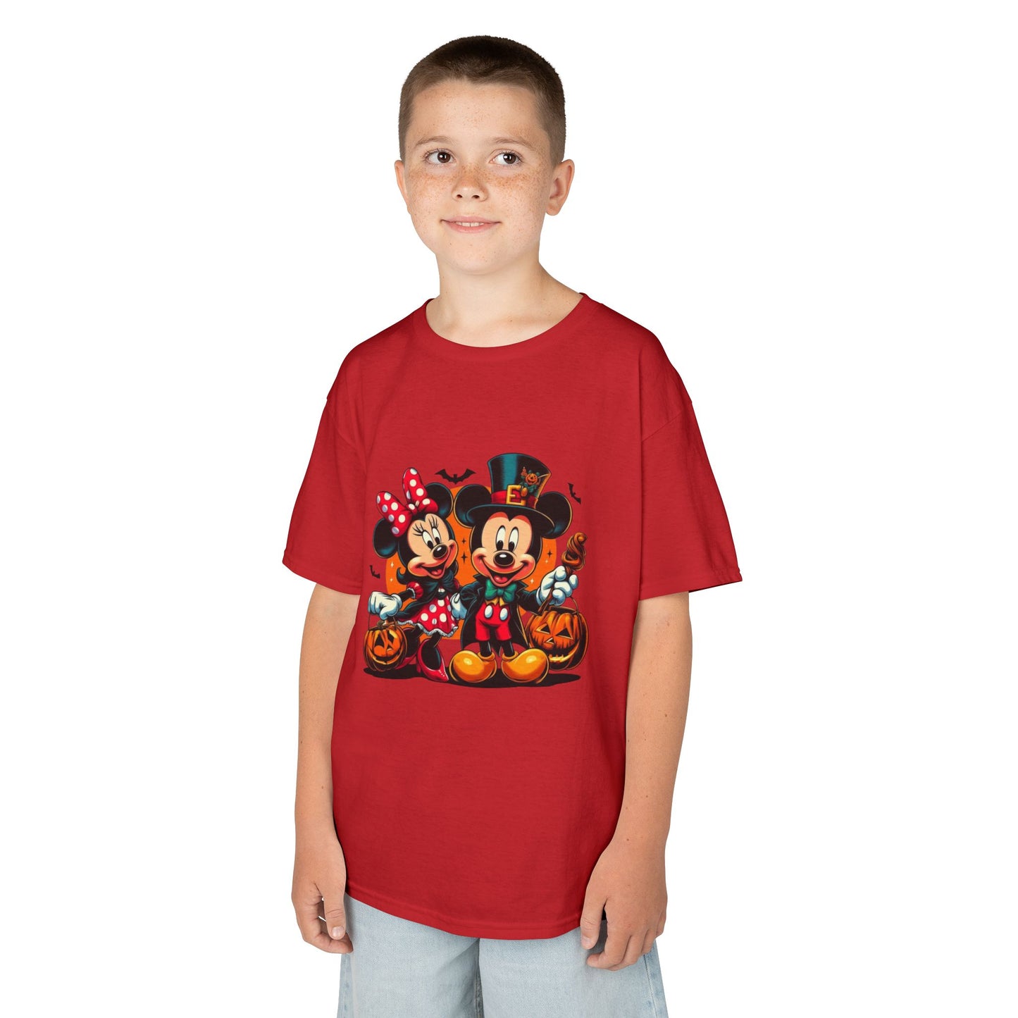 Mickey & Minnie Halloween Kids Tee, Spooky T-Shirt, Pumpkin Costume Top, Trick or Treat Shirt, Fun Kids Halloween Apparel