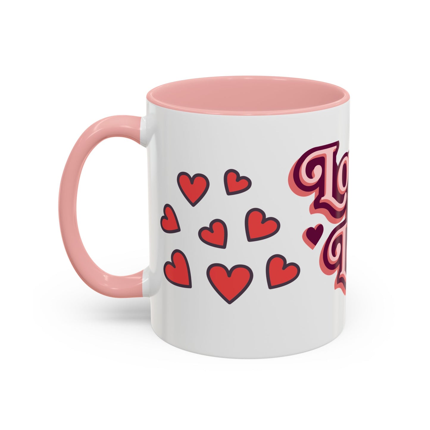 Love is Love Accent Coffee Mug | Cute Gift for Friends, LGBTQ+ Pride, Valentine's Day, Home Decor, Heart Design