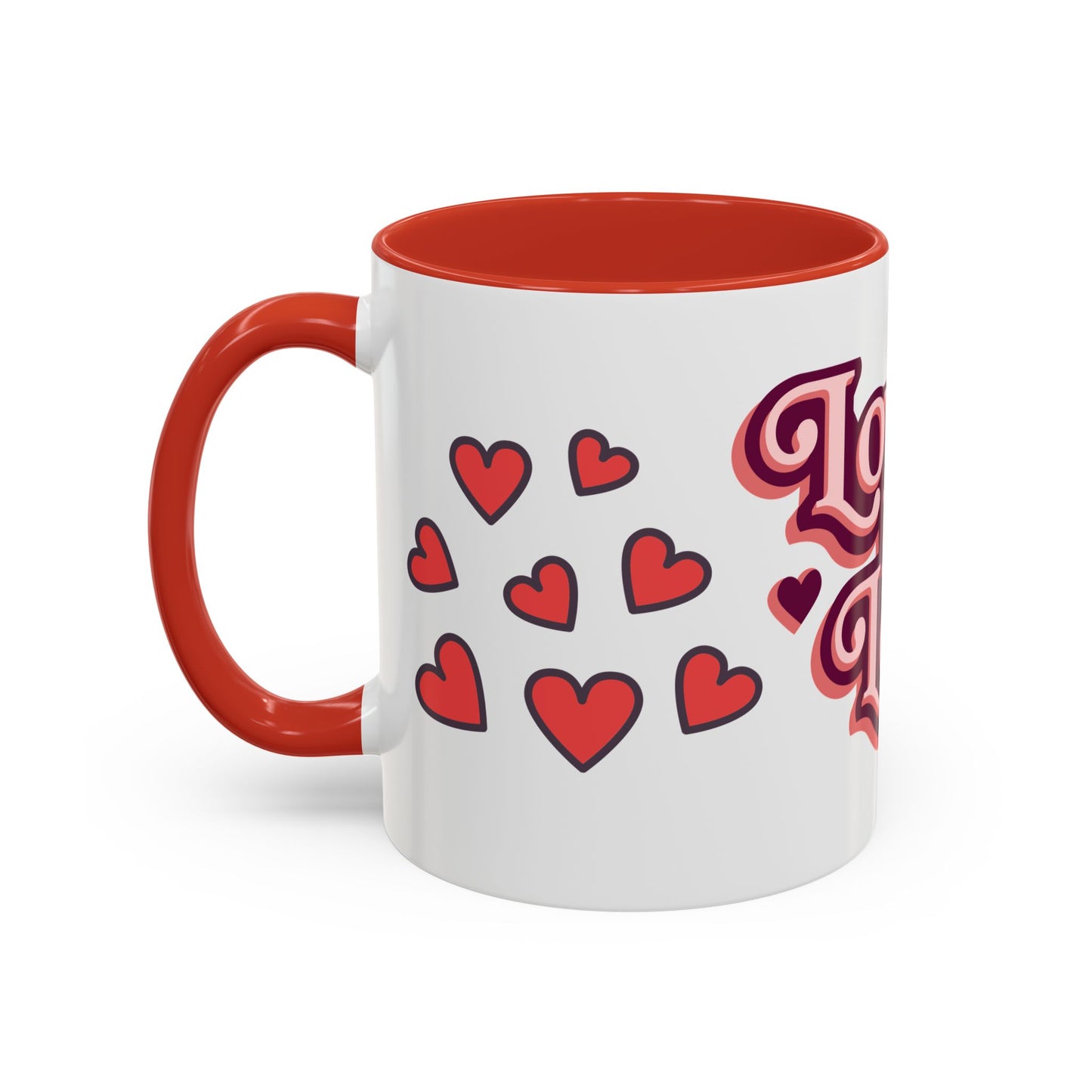 Love is Love Accent Coffee Mug | Cute Gift for Friends, LGBTQ+ Pride, Valentine's Day, Home Decor, Heart Design