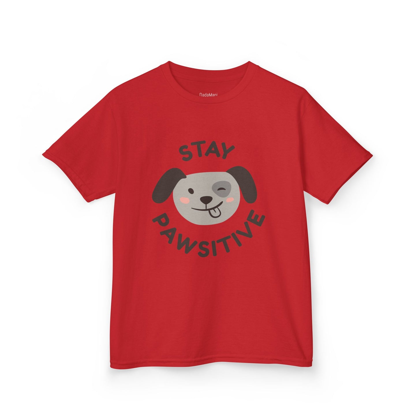 Kids Stay Pawsitive Tee, Fun Kids T-Shirt, Gift for Animal Lovers, Positive Message Tee, Birthday Gift for Kids, Dog Lover Apparel