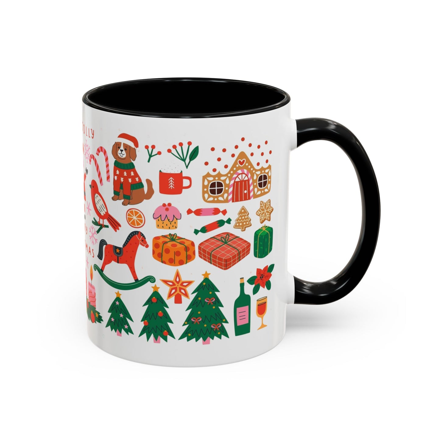 Festive Holiday Coffee Mug, Merry Christmas Mug, Winter Drinkware, Cute Santa Cup, Gift for Coffee Lovers, Holiday Decor