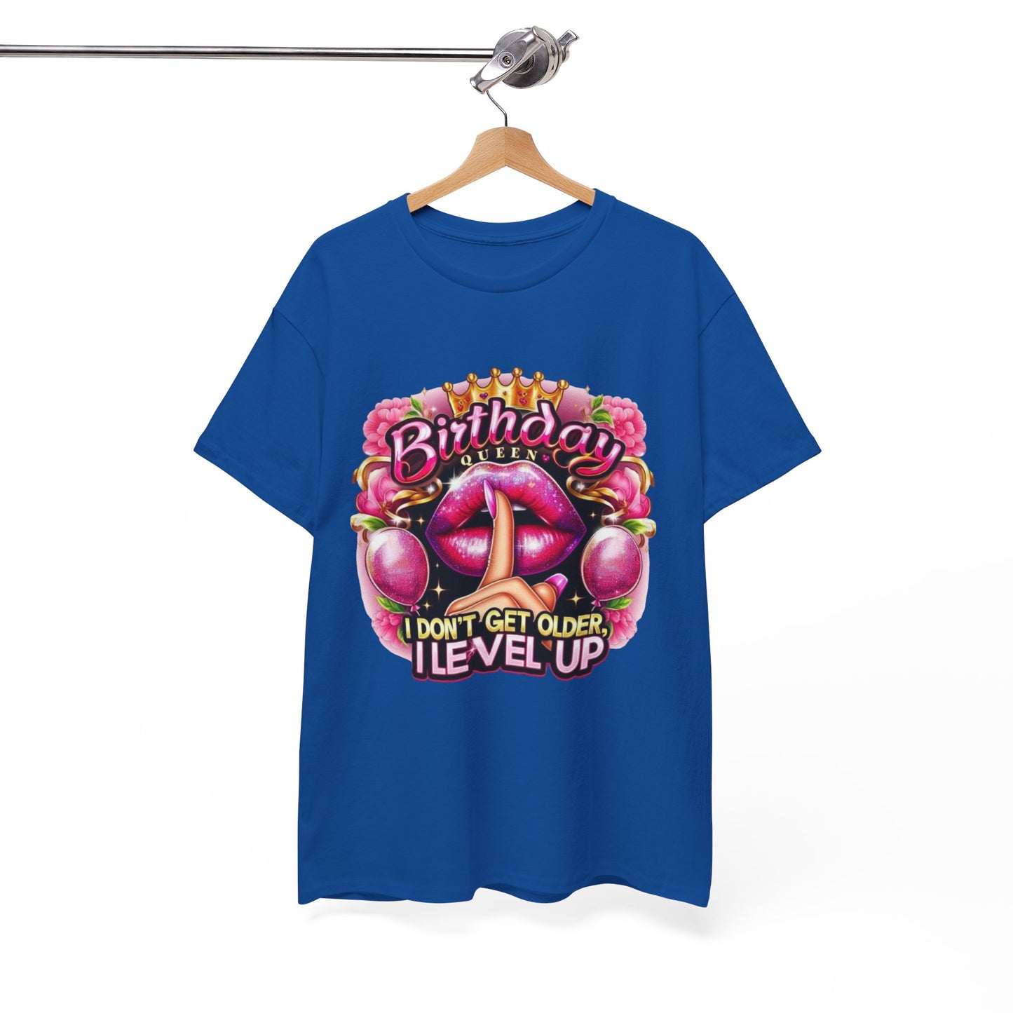 Birthday Level Up Tee, Unisex Heavy Cotton Shirt, Fun Birthday Gift, Retro Gaming Shirt, Celebrate Aging, Quirky Party Attire