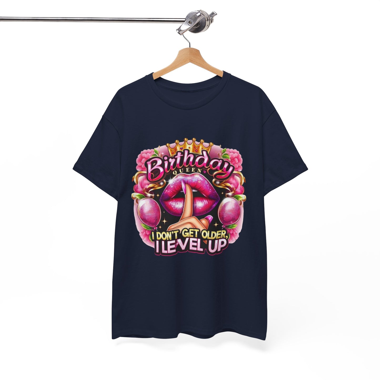 Birthday Level Up Tee, Unisex Heavy Cotton Shirt, Fun Birthday Gift, Retro Gaming Shirt, Celebrate Aging, Quirky Party Attire