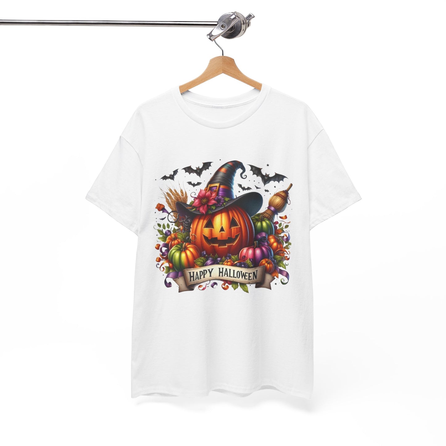 Happy Halloween Unisex Tee, Cozy Halloween Shirt, Pumpkin Graphic Tee, Fall Fashion, Casual Halloween Apparel, Gifts for Halloween Lovers