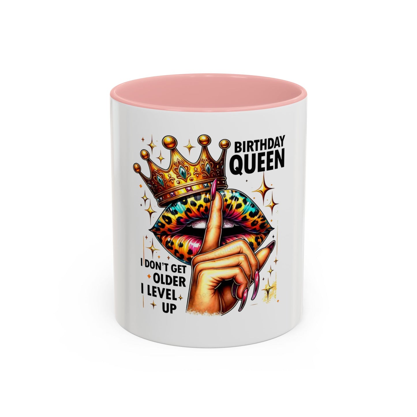 Birthday Queen Accent Coffee Mug - Celebrate Birthdays, Gift for Her, Funny Mug, Queen Birthday Mug, Unique Coffee Cup