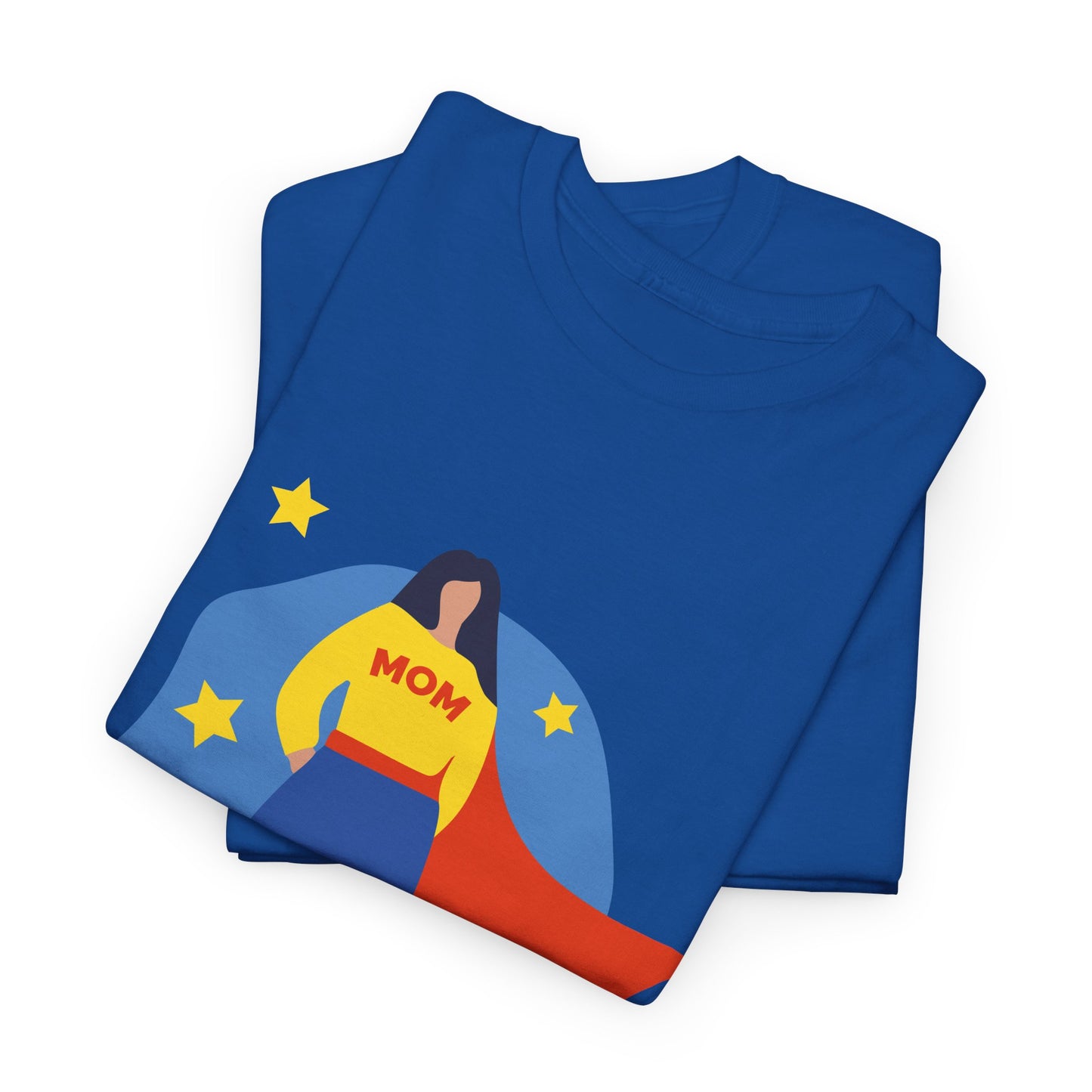 Super Mom Unisex Heavy Cotton Tee, Gift for Moms, Mother's Day Tee, Family Gathering Shirt, Casual Wear, Fun Graphic T-Shirt