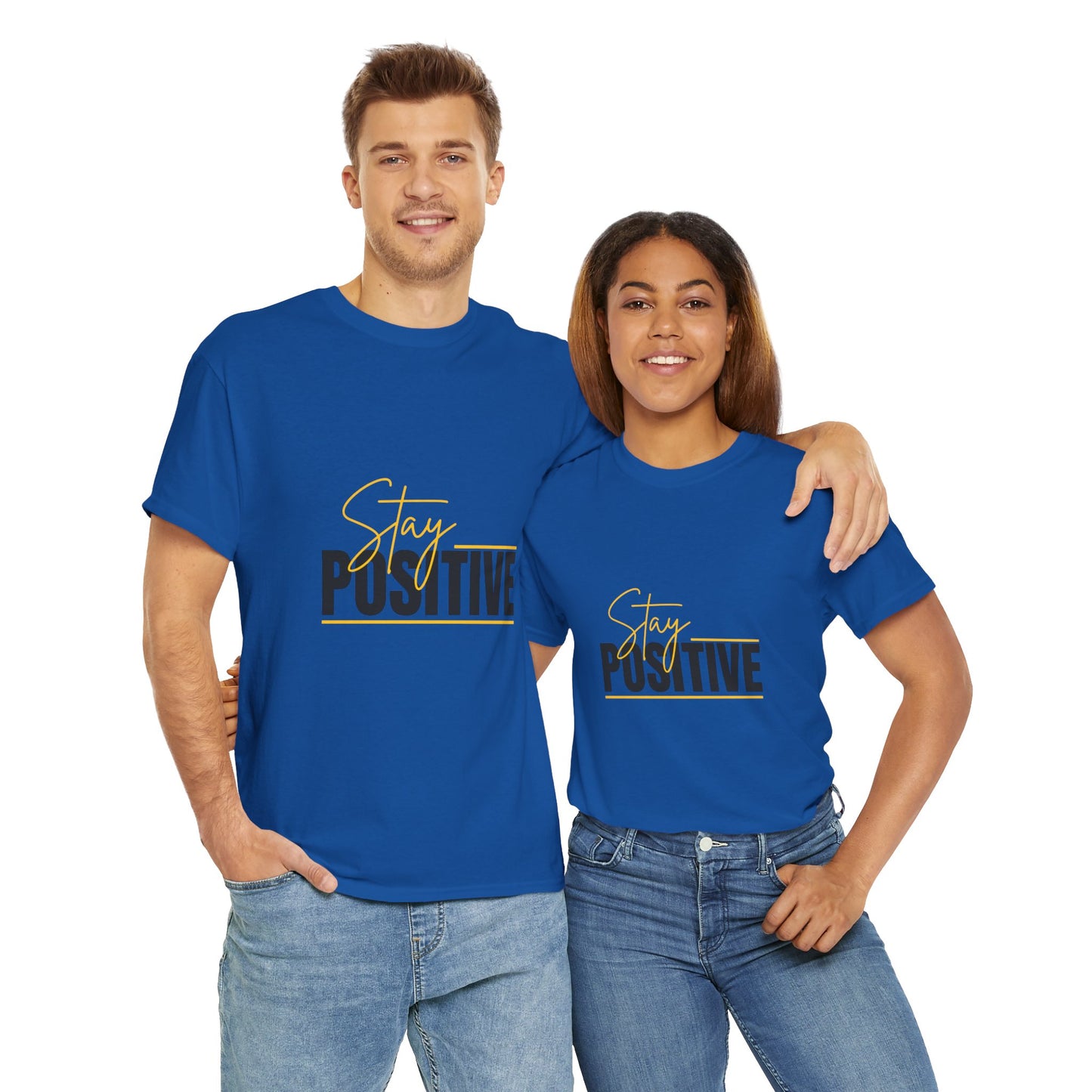Stay Positive Unisex Tee, Motivational T-Shirt, Inspirational Apparel, Gift for Friends, Positive Vibes Shirt