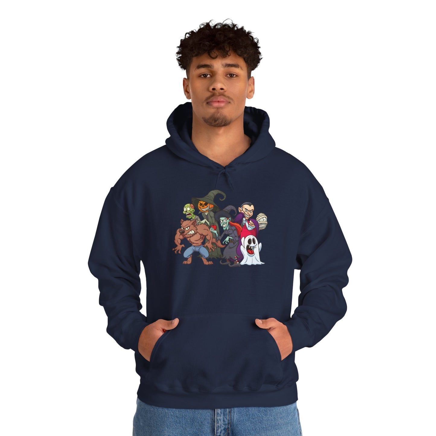 Spooky Cartoon Characters Unisex Hoodie, Halloween Sweatshirt, Graphic Tee, Fall Fashion, Gift for Fans