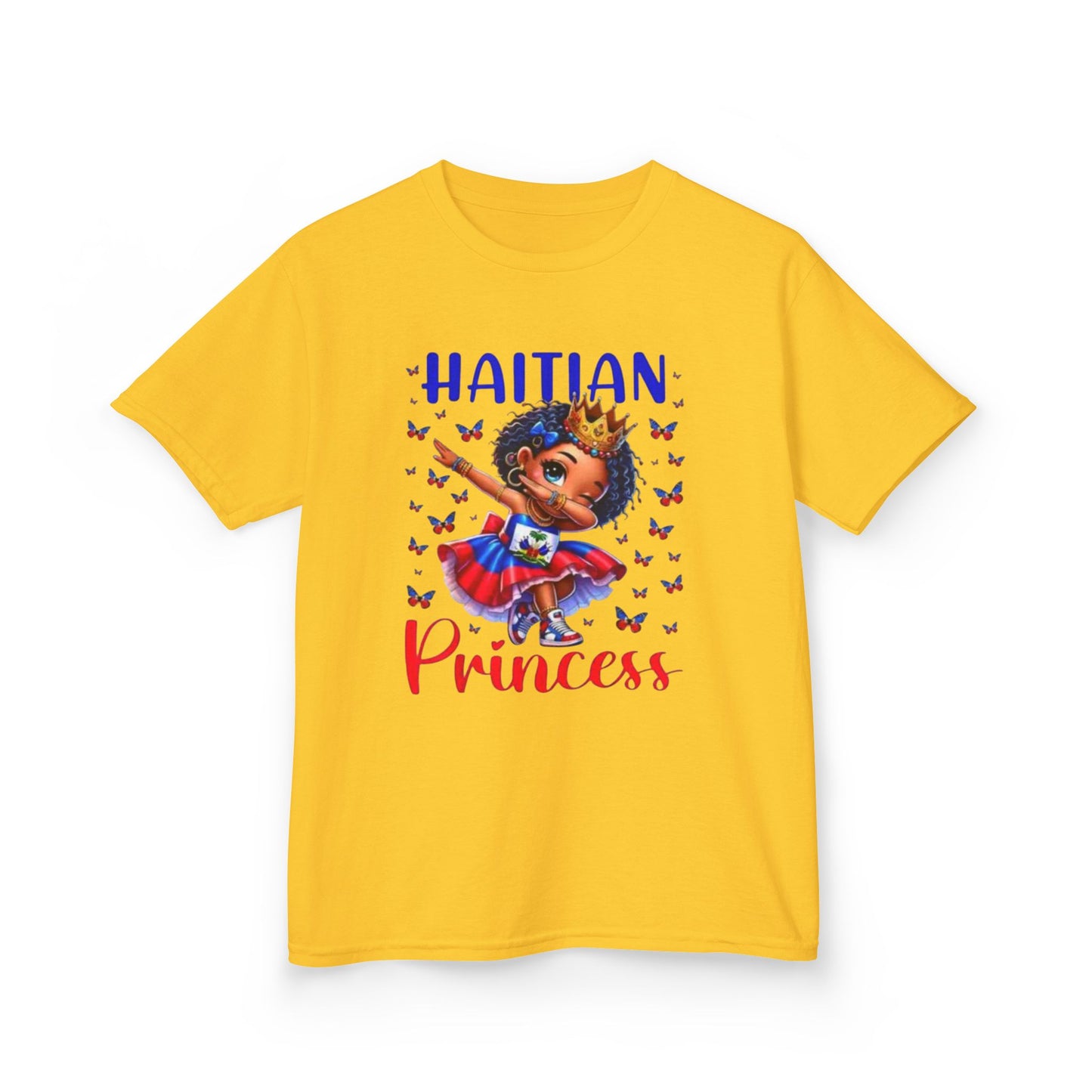 Haitian Princess Kids Tee, Kids Cotton T-Shirt, Birthday Gift, Cultural Pride Shirt, Toddler Graphic Tee, Kids Fashion Tee, Summer Shirt