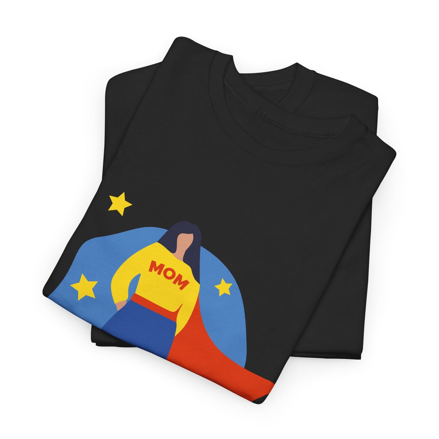 Super Mom Unisex Heavy Cotton Tee, Gift for Moms, Mother's Day Tee, Family Gathering Shirt, Casual Wear, Fun Graphic T-Shirt