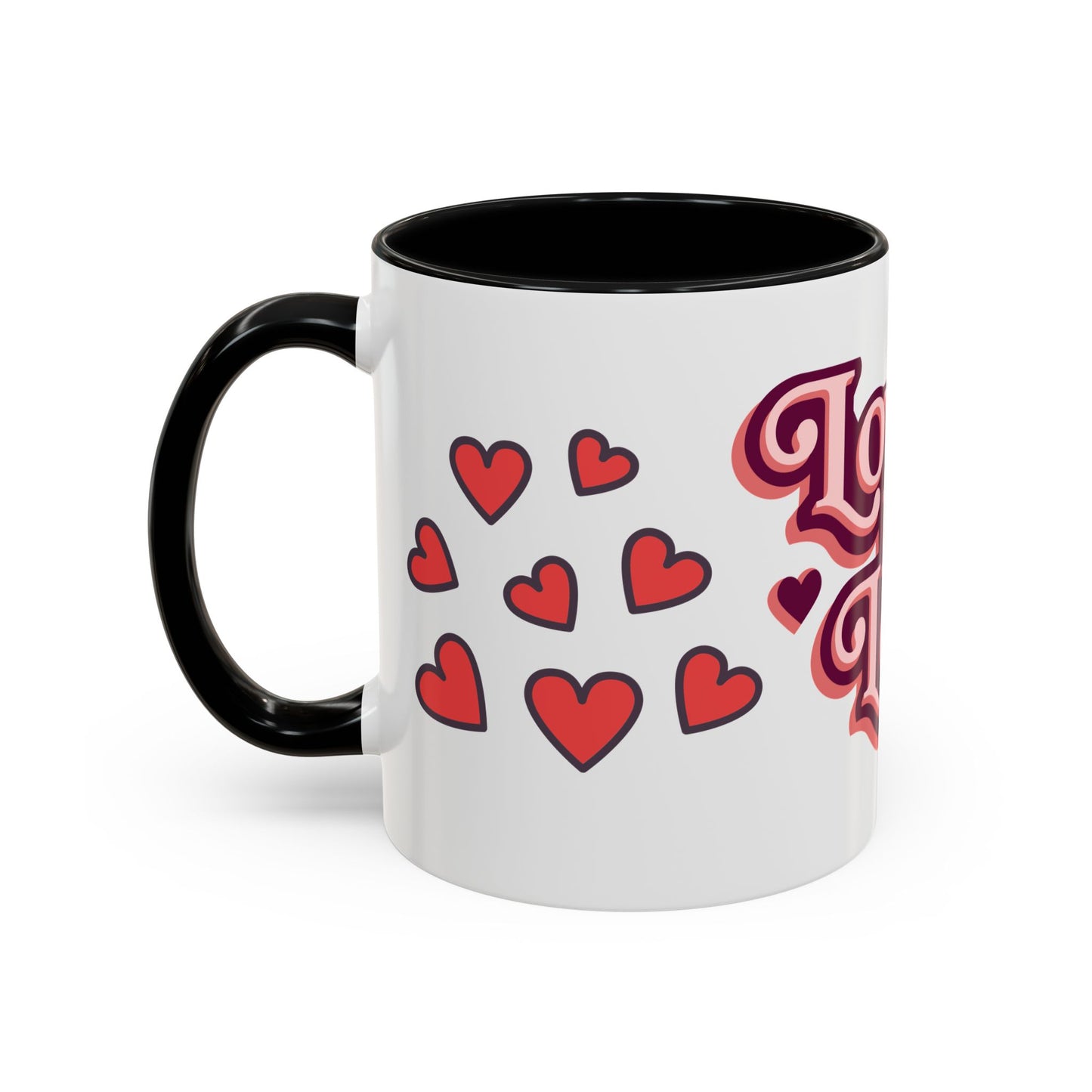 Love is Love Accent Coffee Mug | Cute Gift for Friends, LGBTQ+ Pride, Valentine's Day, Home Decor, Heart Design