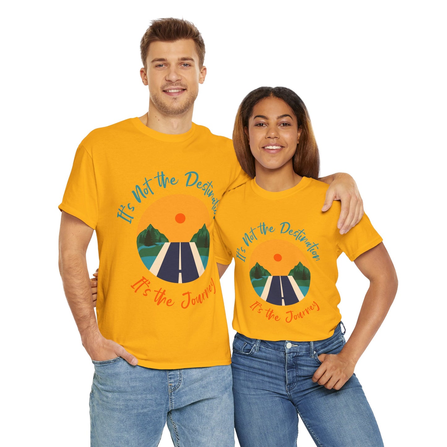 Journey-Themed Unisex Cotton Tee, Travel Shirt, Adventure Clothing, Gift for Travelers, Inspirational Tee, Road Trip Shirt