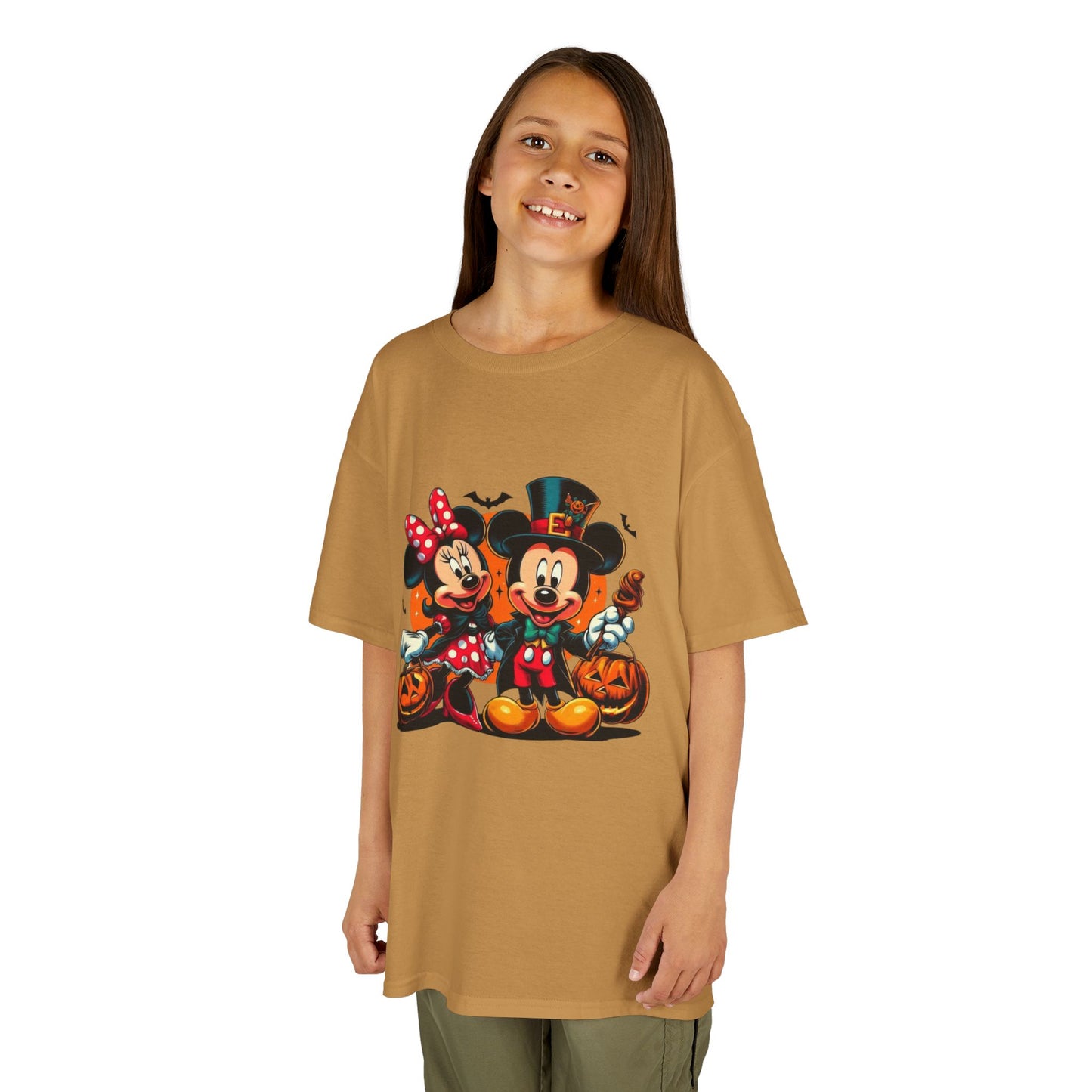 Mickey & Minnie Halloween Kids Tee, Spooky T-Shirt, Pumpkin Costume Top, Trick or Treat Shirt, Fun Kids Halloween Apparel