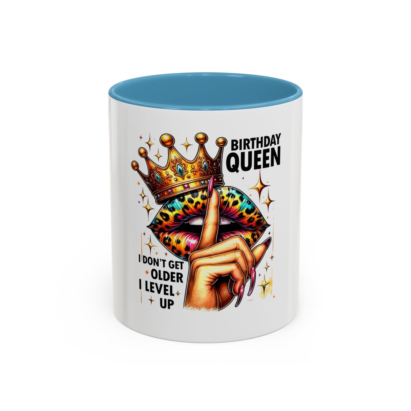 Birthday Queen Accent Coffee Mug - Celebrate Birthdays, Gift for Her, Funny Mug, Queen Birthday Mug, Unique Coffee Cup