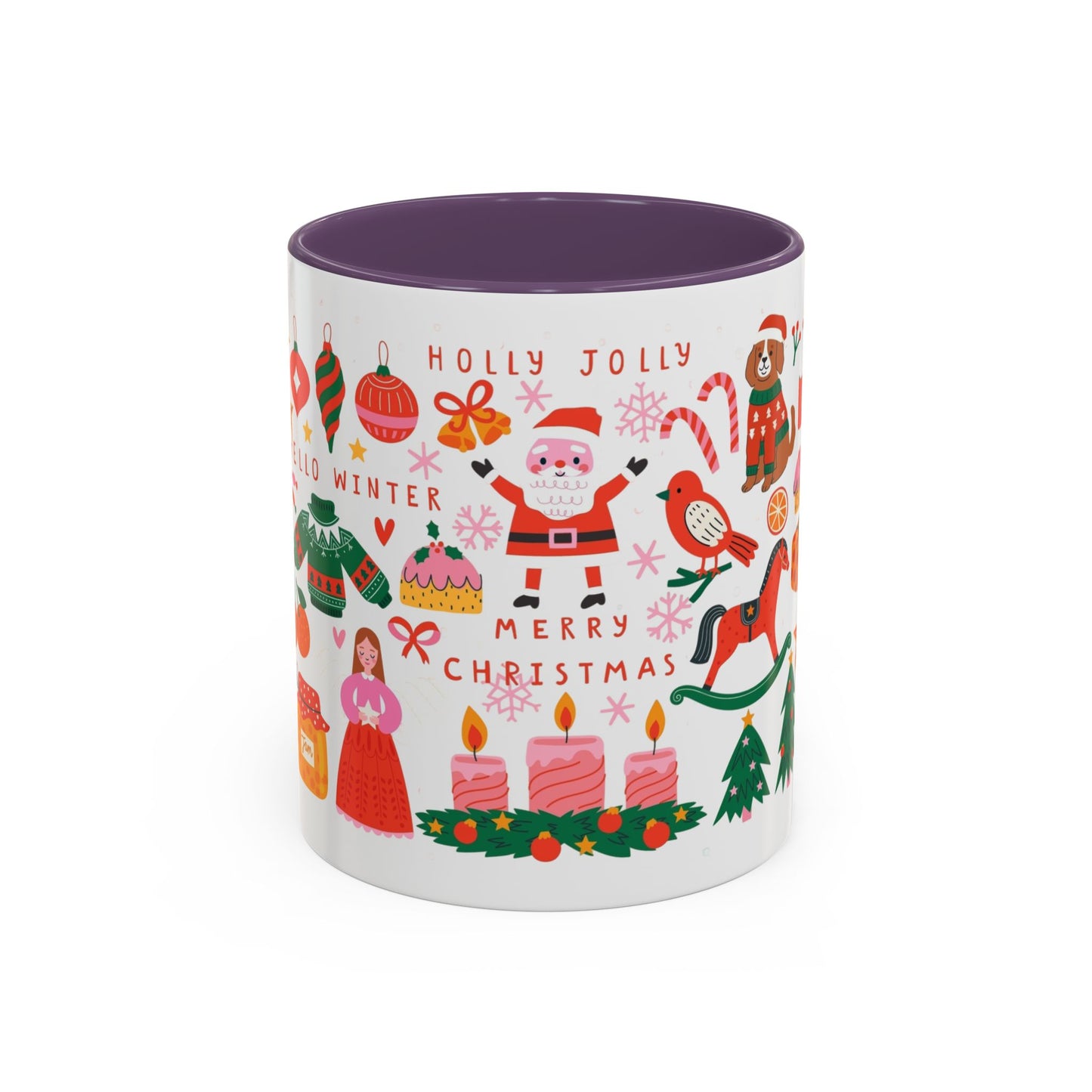 Festive Holiday Coffee Mug, Merry Christmas Mug, Winter Drinkware, Cute Santa Cup, Gift for Coffee Lovers, Holiday Decor