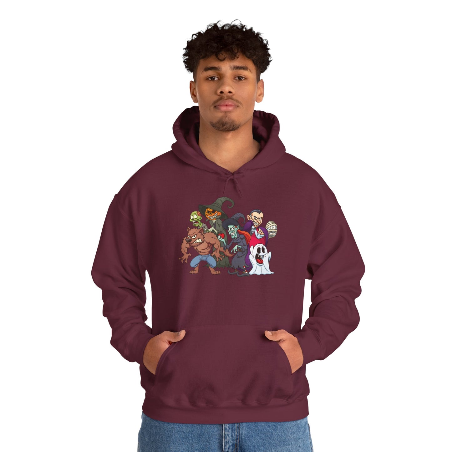 Spooky Cartoon Characters Unisex Hoodie, Halloween Sweatshirt, Graphic Tee, Fall Fashion, Gift for Fans