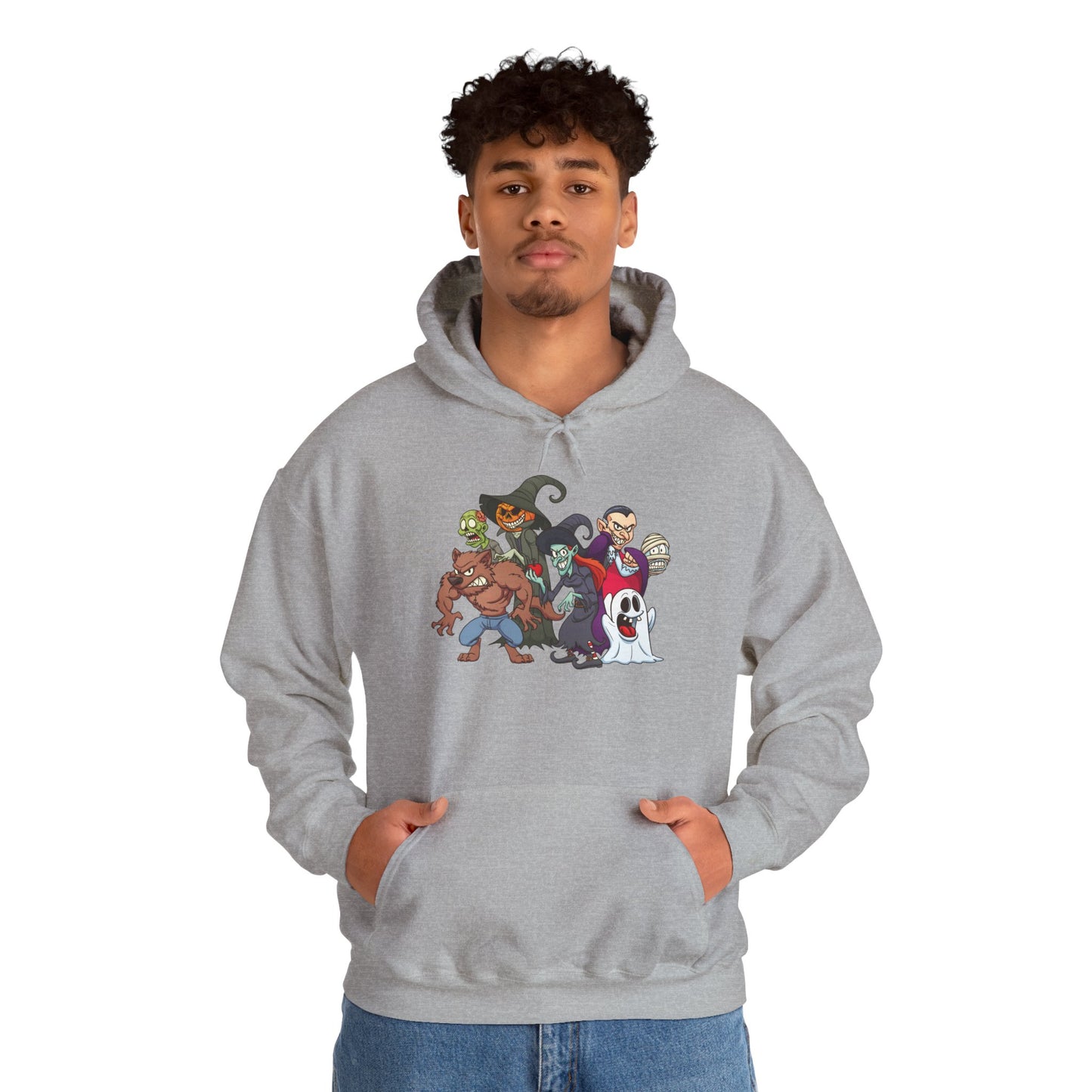 Spooky Cartoon Characters Unisex Hoodie, Halloween Sweatshirt, Graphic Tee, Fall Fashion, Gift for Fans
